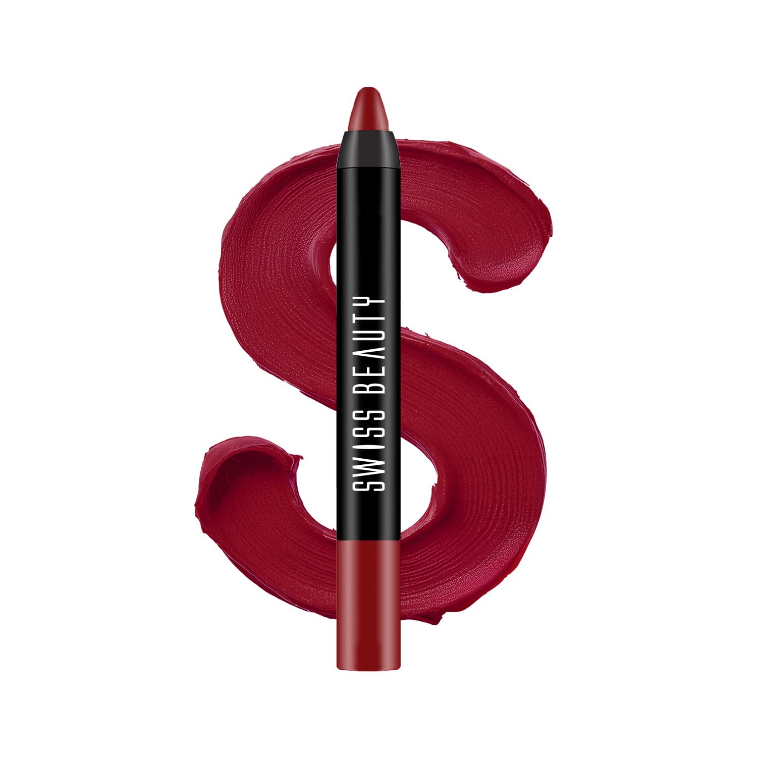 Swiss Beauty Matte Long Lasting Stay Maxx Lip Crayon Lipstick | Matte Finish | 12Hour Stay | Smudge Proof | Lightweight | Shade