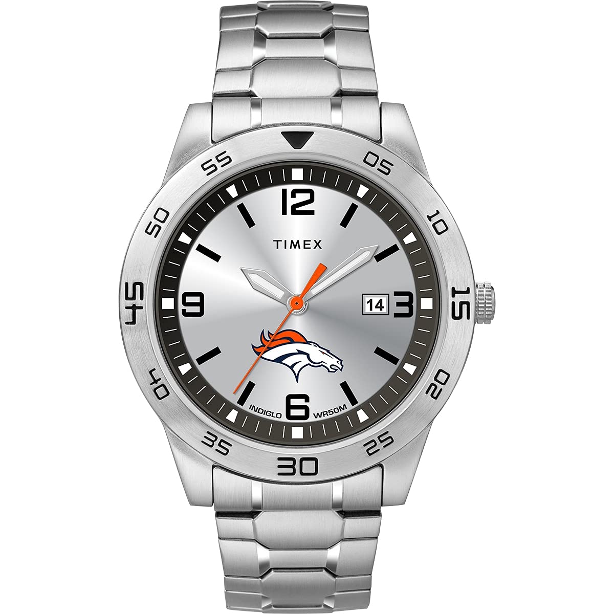 Timex Tribute Men's NFL Citation 42mm Watch - Denver Broncos with Stainless Steel Expansion Band