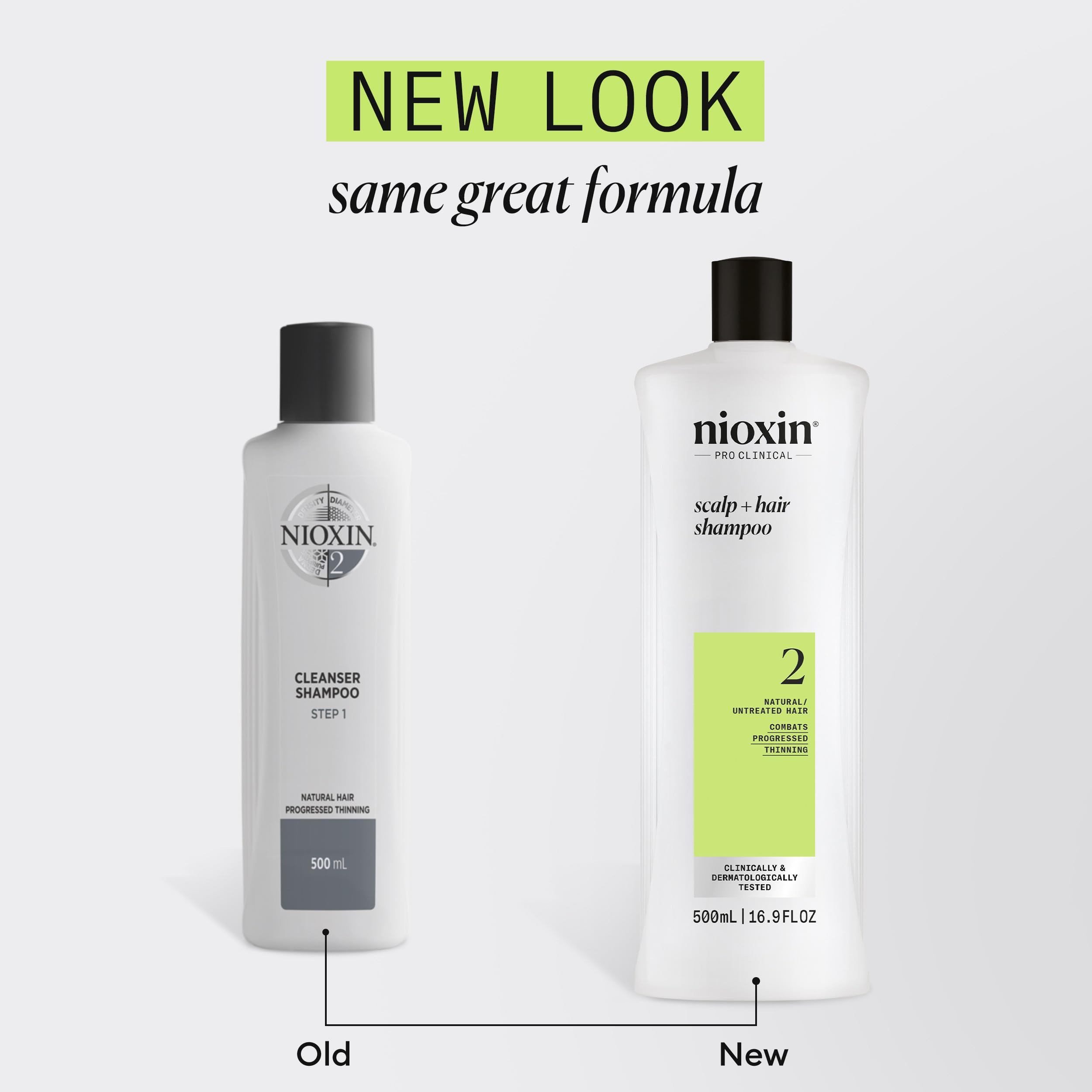 Nioxin Scalp + Hair Thickening System 2 Shampoo | For Natural or Untreated Hair with Progressed Thinning | With Niacinamide and