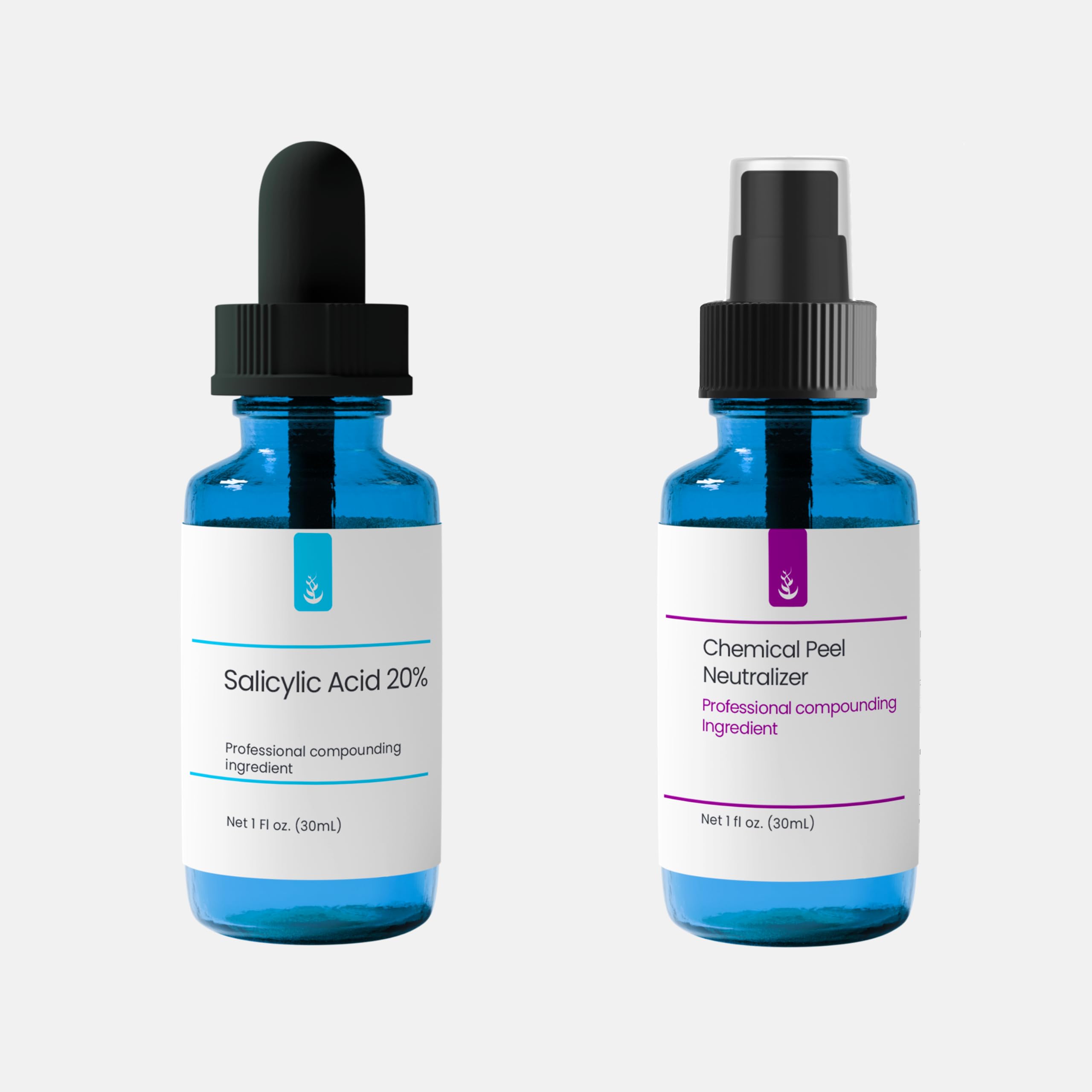 Pure Original Ingredients Salicylic Acid 20% Solution with Neutralizer (30 mL each), Glass Dropper