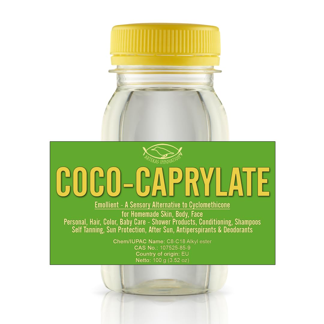 Artekas Innovation Coco-Caprylate - Liquid - 100 G | 3.52 Oz - Emollient - For Formulations And Diy Skin, Body, Face, Personal,