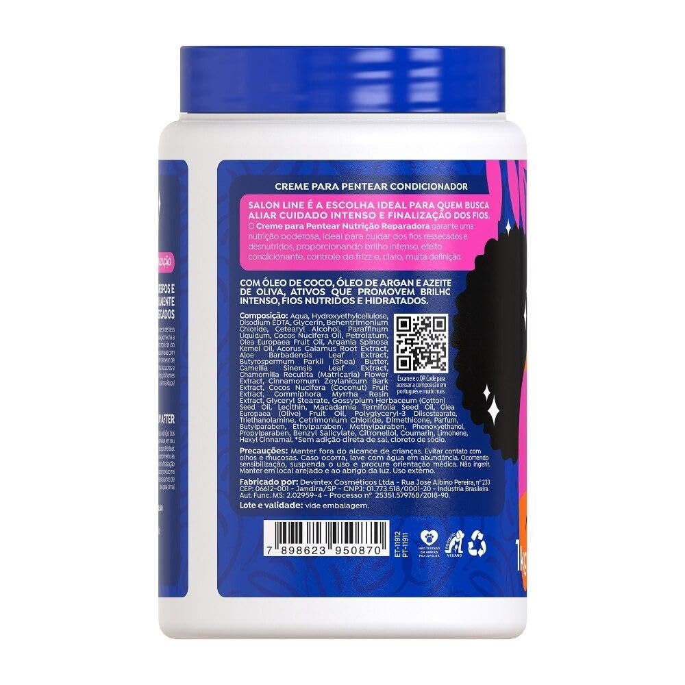 Salon Line - Linha Tratamento (Creme Para Pentear) - Nutricao Reparadora 1000 Gr - (Salon Line - Treatment (Combing Cream) Colle