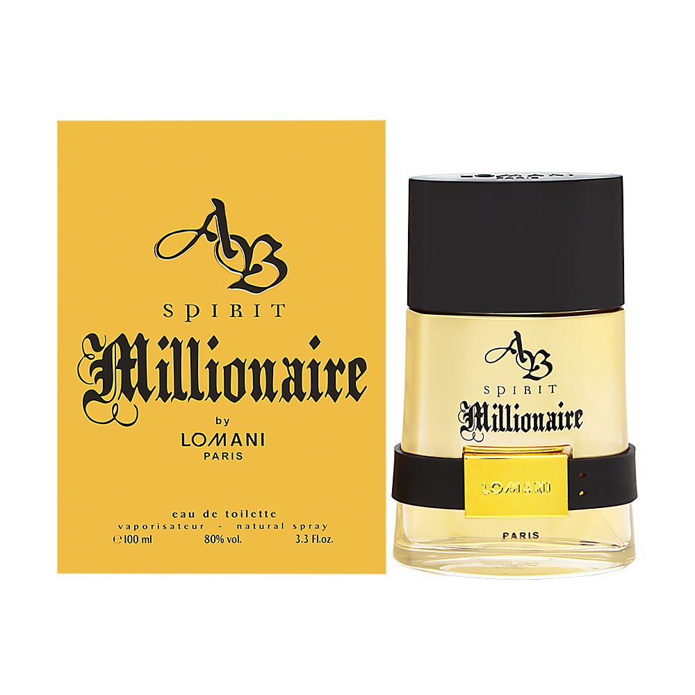 Ab Spirit Millionaire By Lomani, 3.3 Oz Eau De Toilette Spray For Men