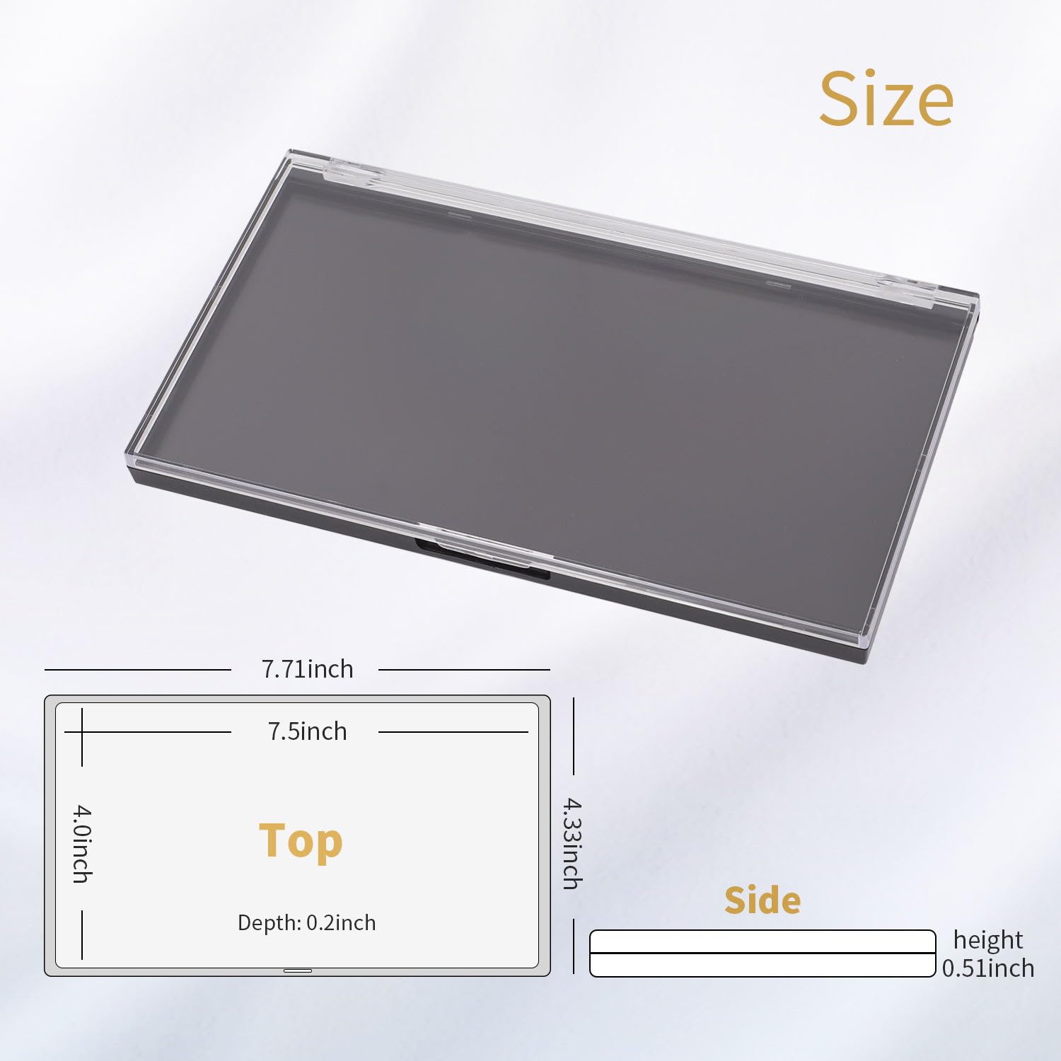 Magnetic Makeup Palette With Clear Top, 3Pack Empty Eyeshadow Pan Dispensing Storage Box With 60Pcs Adhesive Metal Stickers For