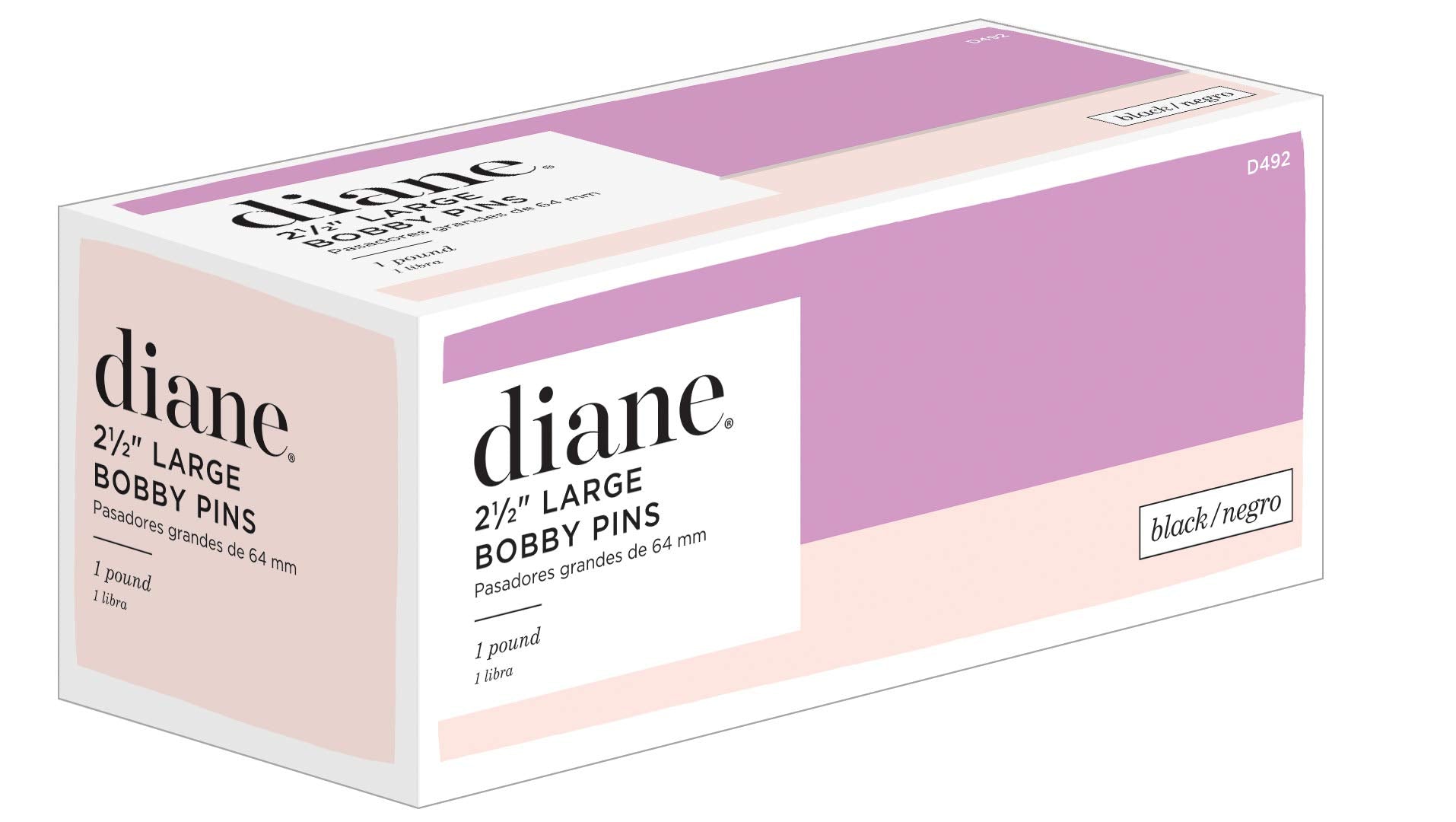 Diane Jumbo Bob Pins, 2.5 Inch, Black, 1 Pound, D492 (Approximately 250 Pins)