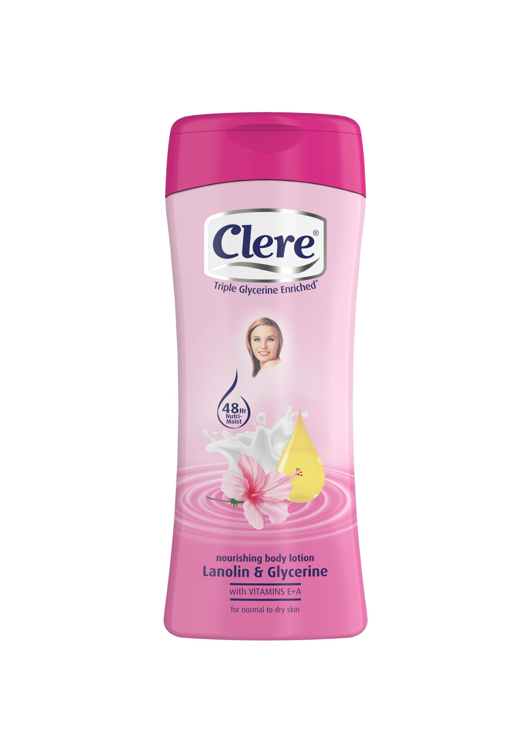 CLERE Hand and Body Lotion, Nourishing Lanolin and Glycerine With Vitamin E & A 400 ml (Pack of 1)