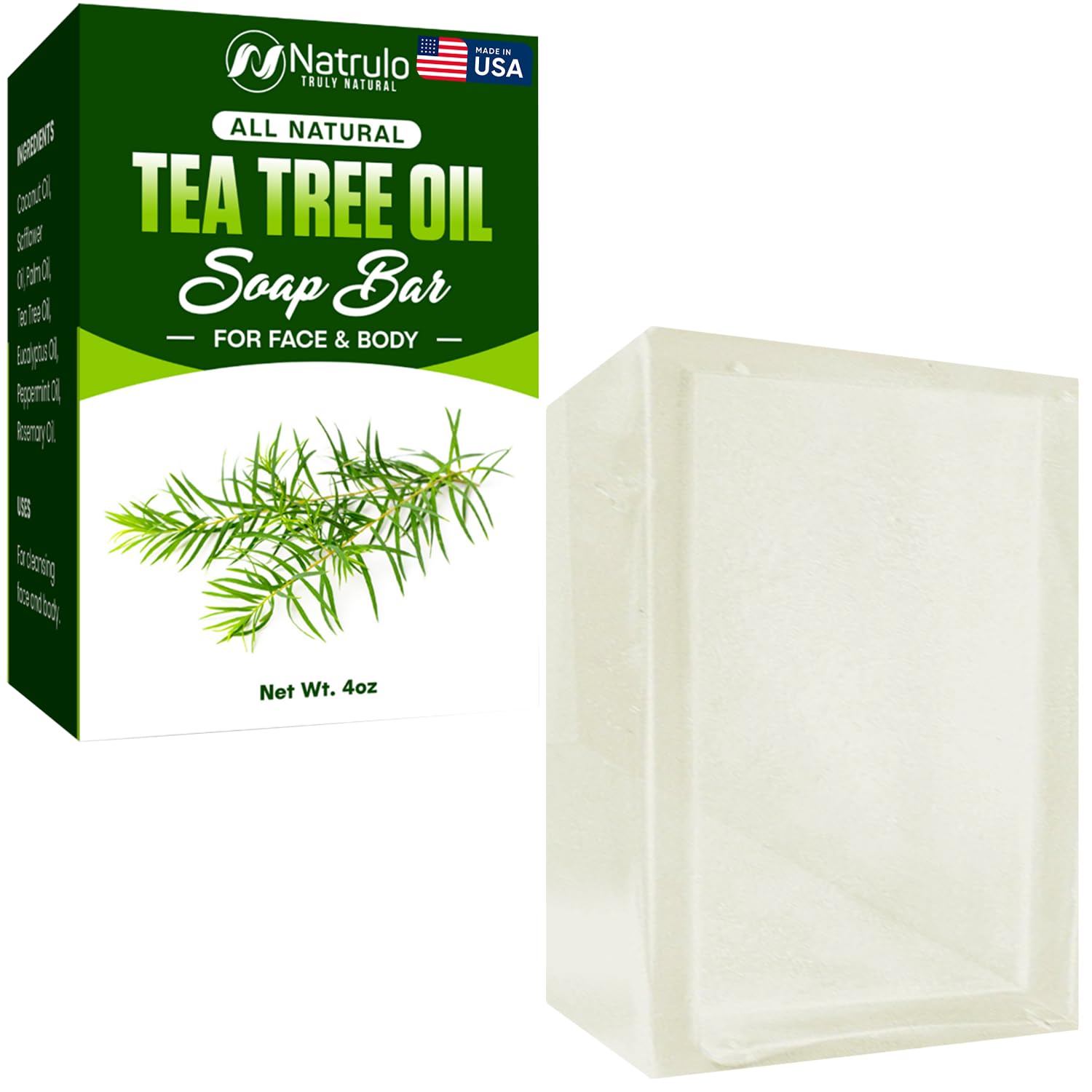 Tea Tree Soap  Tea Tree Oil Bar Soap & Natural Soap Bar for Face & Body