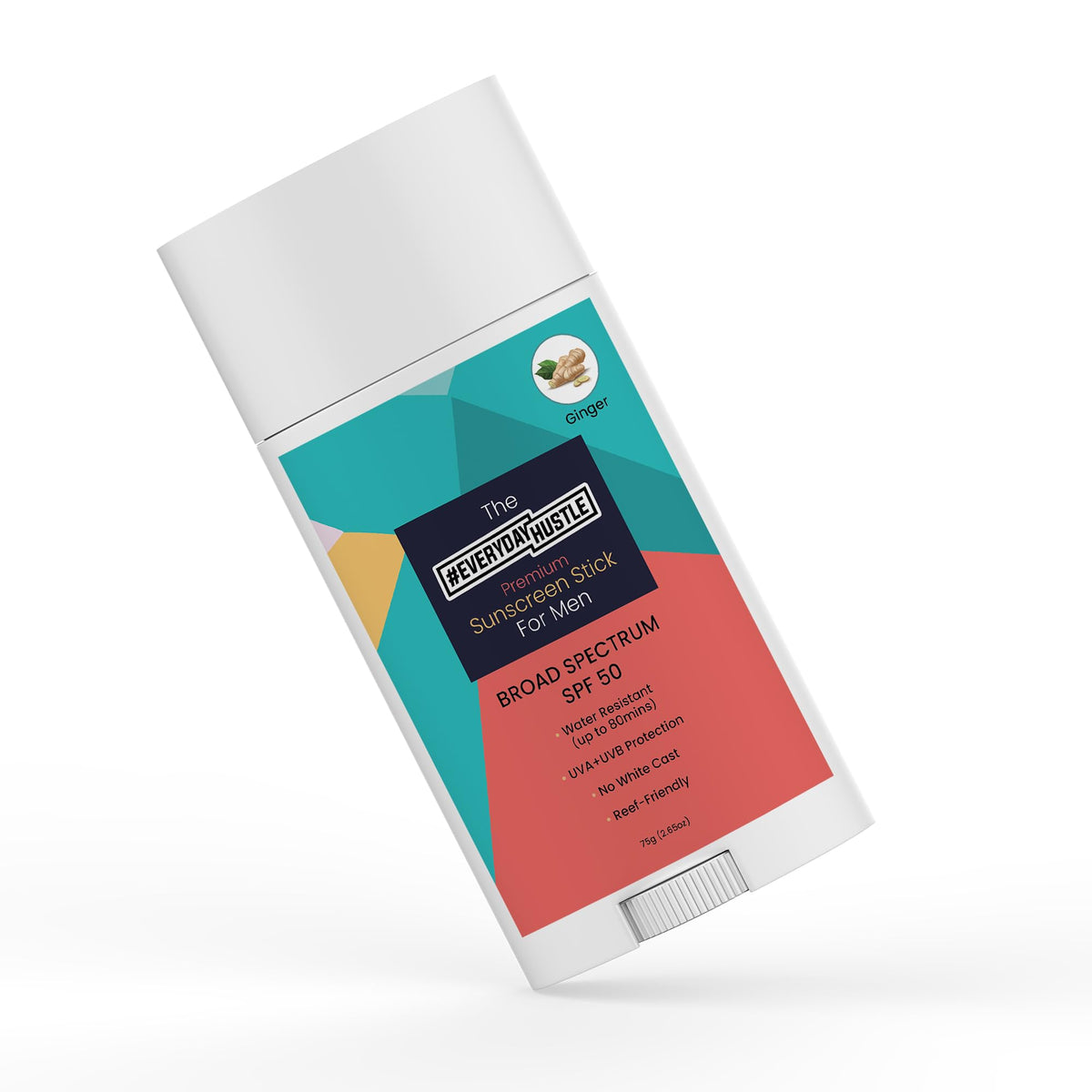 #Everydayhustle Sunscreen Stick For Men, Broad Spectrum Spf 50 Protection For Face And Body, No-Mess Application, 75G