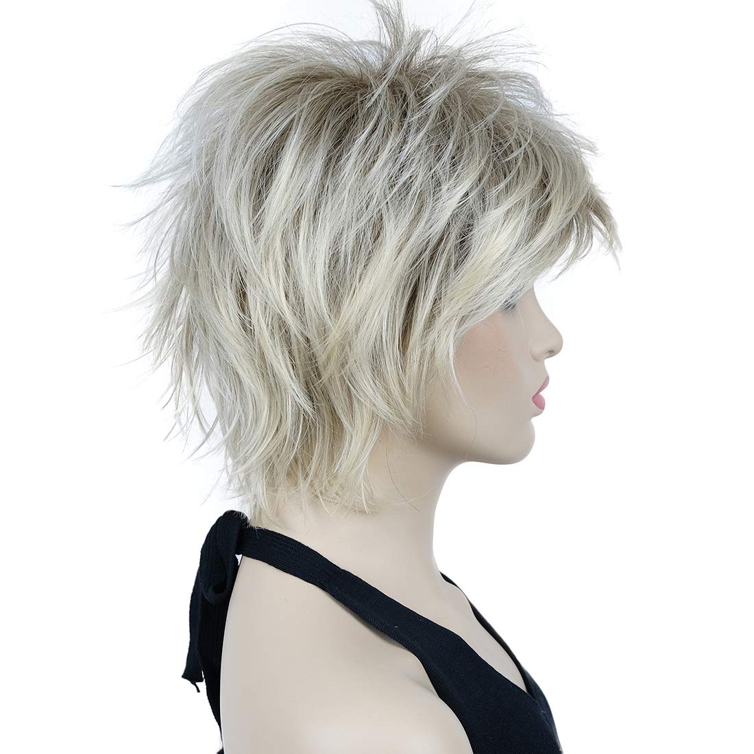 Lydell Short Layered Shaggy Wavy Full Synthetic Wigs (R12-26 Blonde Mix)