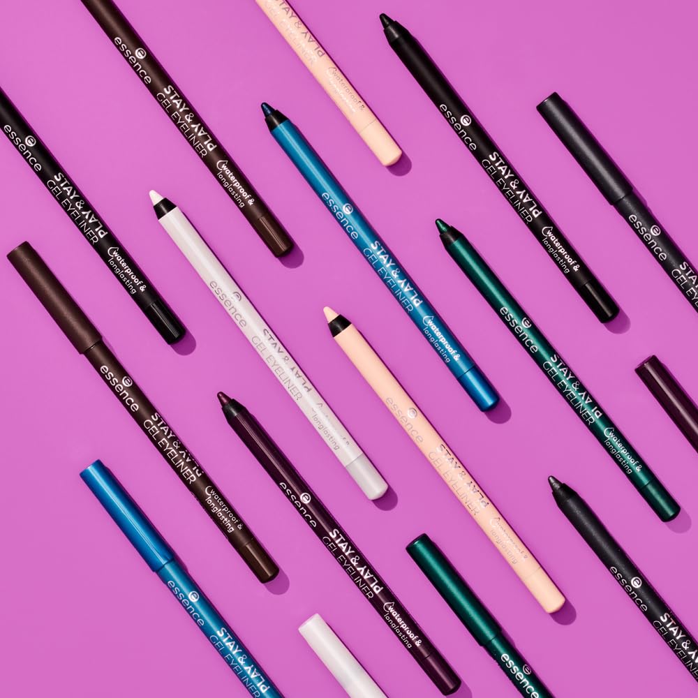 Essence  Stay & Play Gel Eyeliner  Super Soft Gel-Like Texture  Waterproof & Longlasting  Vegan & Cruelty Free (Ice Ice Baby)
