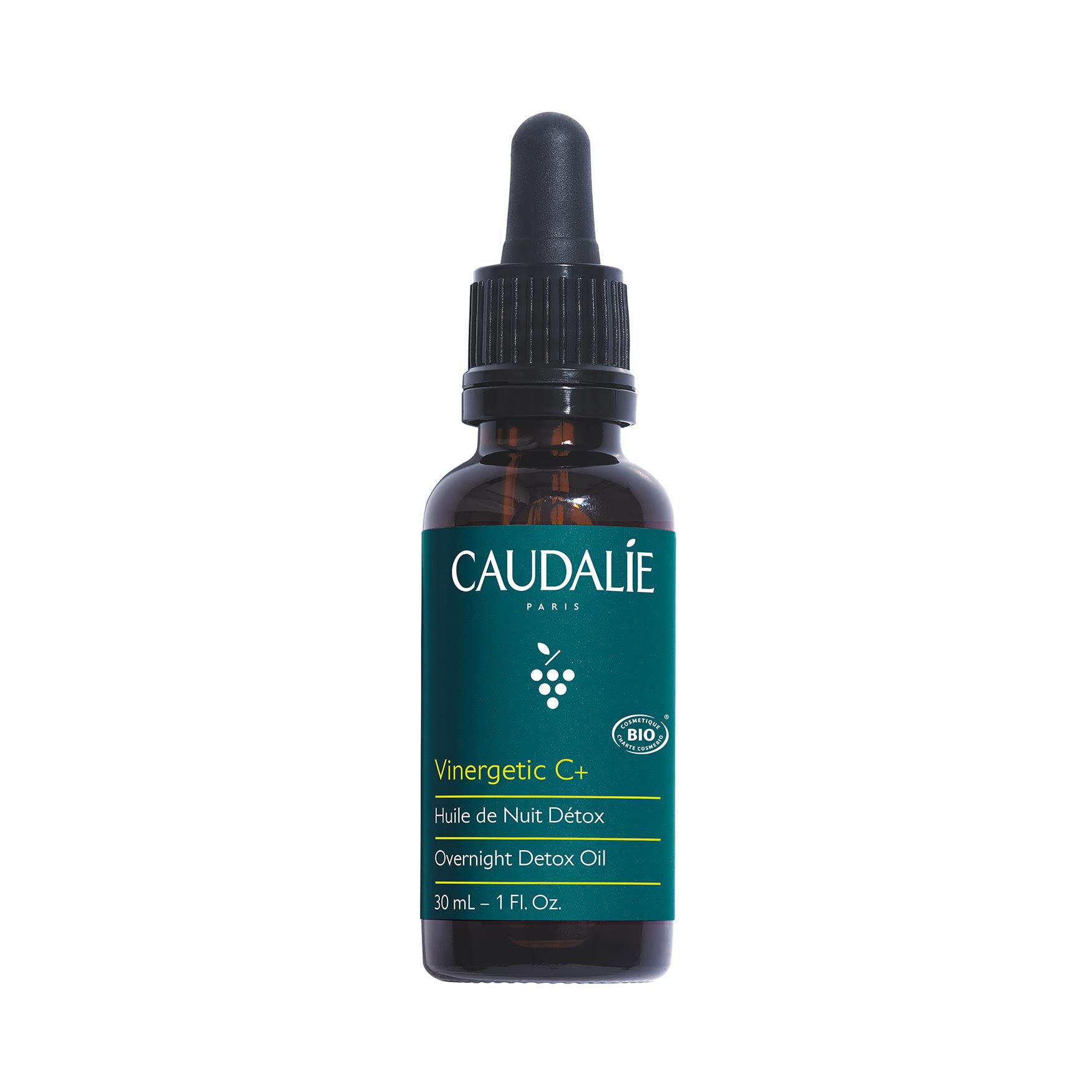 Caudalie Overnight Detox Oil - Detox and Purify Pores Overnight - Moisturizes, Plumps, Smoothes and Refreshes Skin with Grape Se