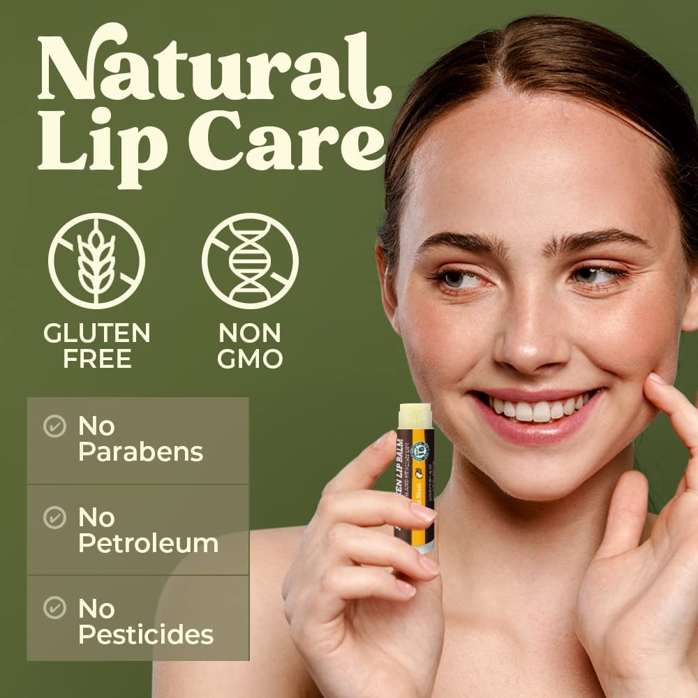 Spf Lip Balm 4-Pack By Earth'S Daughter - Lip Sunscreen, Spf 15, Organic Ingredients, Citrus Flavor, Beeswax, Coconut Oil, Vitam