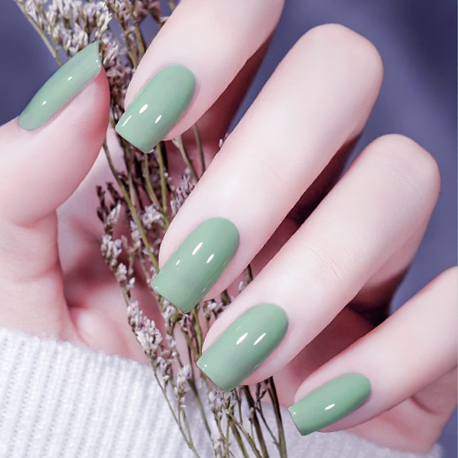 Venalisa 15Ml Sage Green Gel Nail Polish, Mint Light Green Gel Polish Olive Pastel Green Color Soak Off Uv Led Nail Gel Polish N