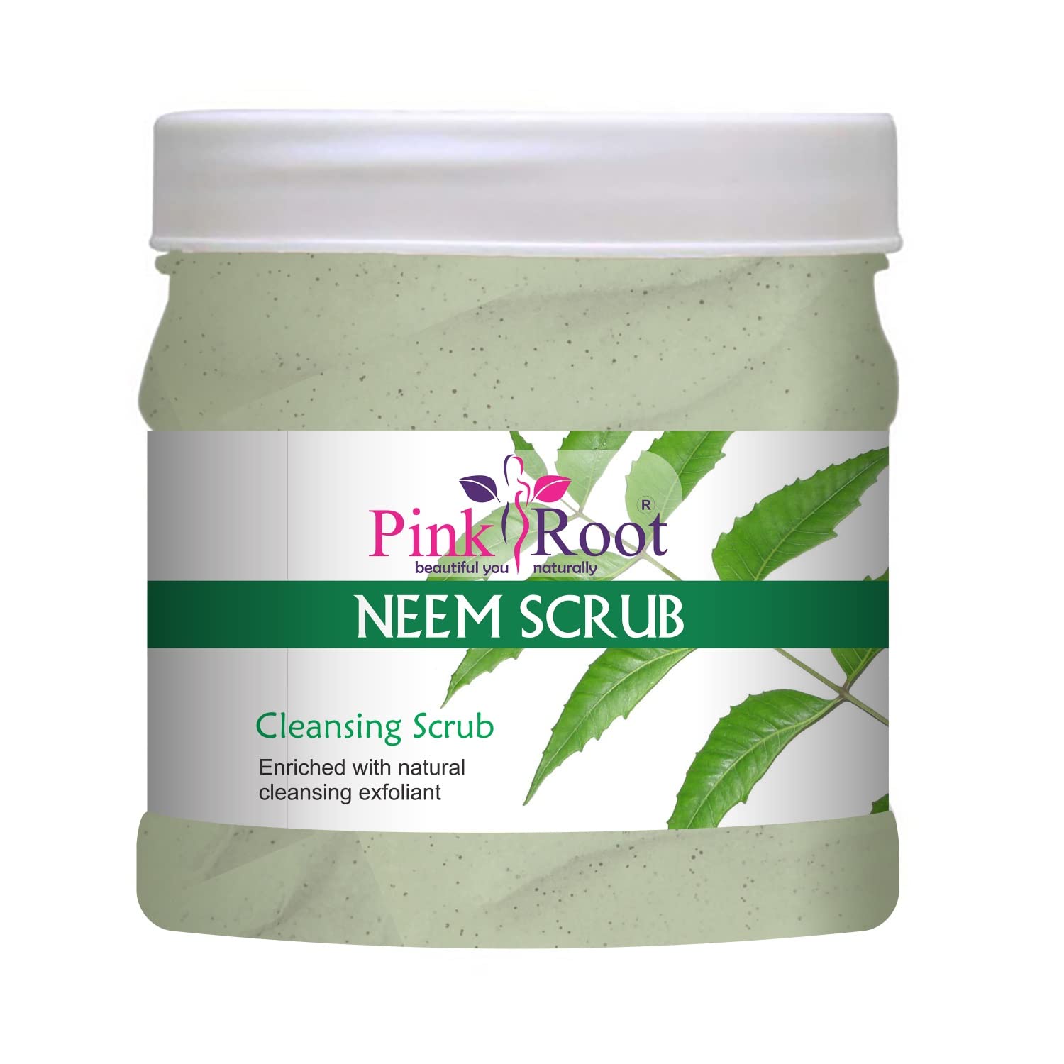 Pink Root Neem Scrub Cleansing Scrub Enriched With Natural Cleansing Exfoliant 500Gm, Multi Color (Prn Neem Scrub 500Gm)