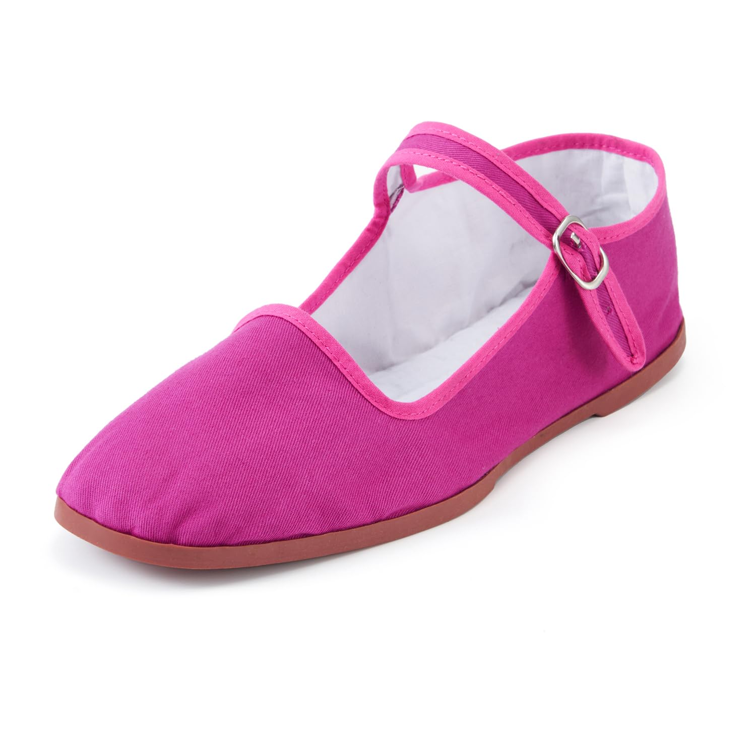 SAEEKO Womens Classic China Flats, Casual China Doll Shoes, Cotton Mary Janes, Chinese Tai Chi Shoes (Fushia, Adult, Women, Numeric_9, Numeric, us_Footwear_Size_System, Medium)