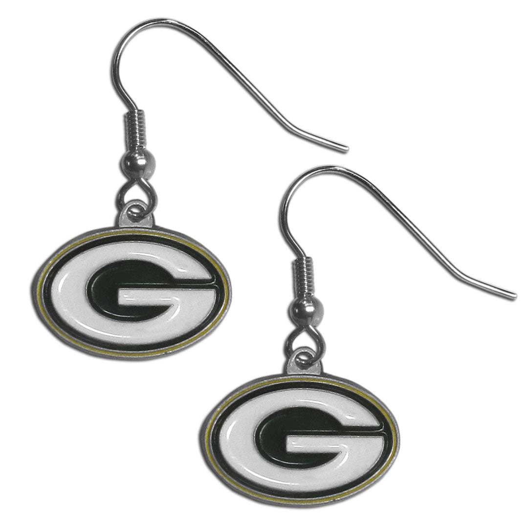 NFL Siskiyou Sports Womens Green Bay Packers Dangle Earrings One Size Team Color