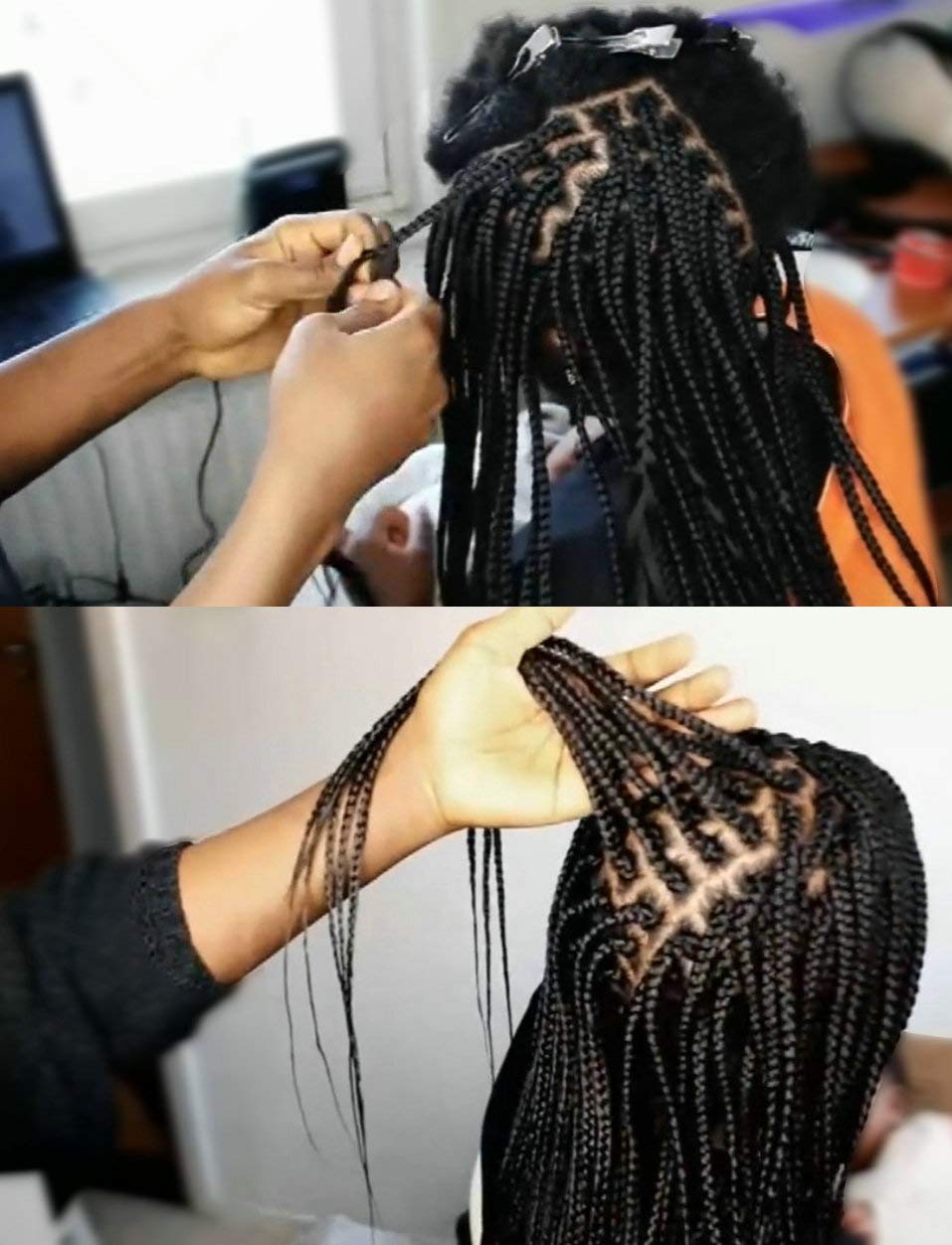 LOHXINHAIR Braiding Hair 24 Inch 6 Packs Black Kanekalon High Temperature Resistance Synthetic Jumbo Bohemian Braids Long Croche