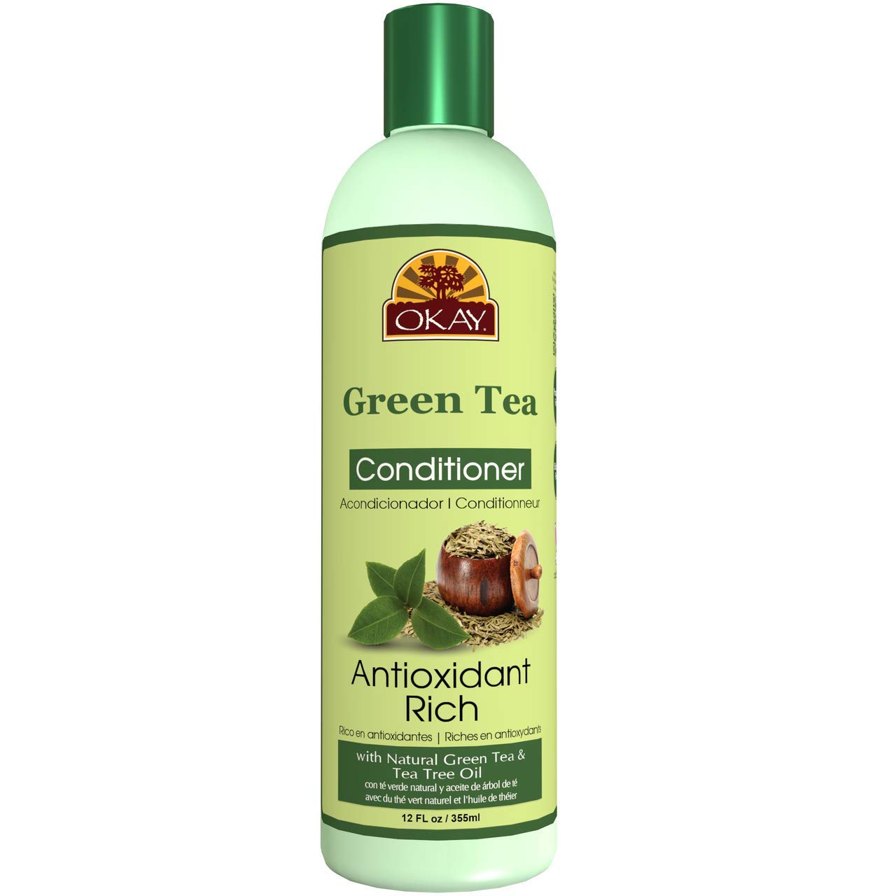 OKAY | Green Tea Nourishing Antioxidant Rich Conditioner | For All Hair Types & Textures | Revitalize - Rejuvenate - Restore | W