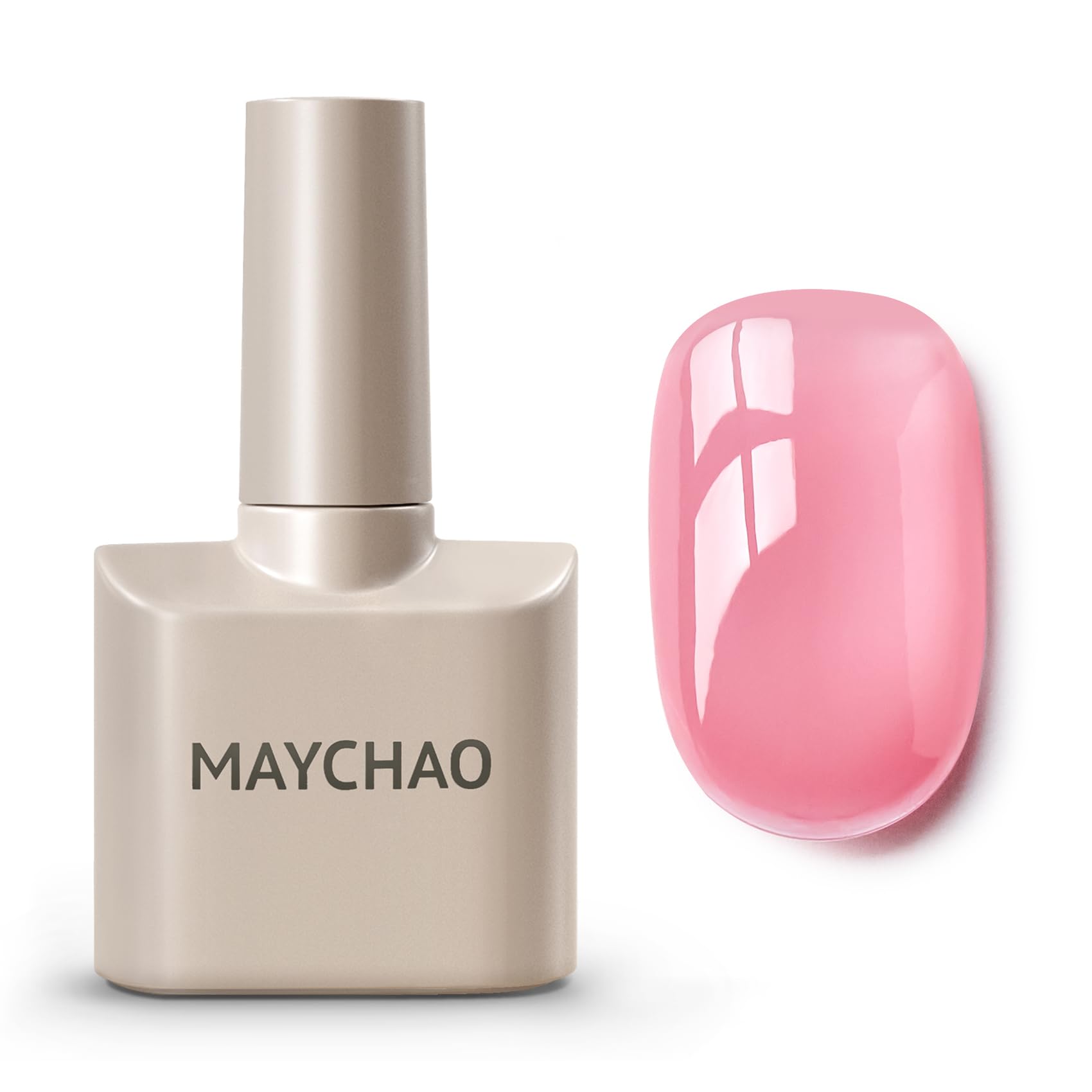 Maychao 15Ml Watermelon Red Builder Nail Gel 7 In 1 Builder Strengthener Gel Nail Polish For Nail Extension, Hard Gel Builder Ba