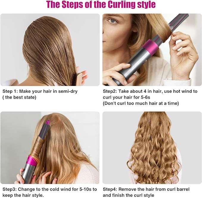 1 Pair of 1.2 Inch/30MM Long Hair Curling Iron Barrels for Dyson Airwrap HS01 HS05 Attachment Parts Hair Tool, with Adaptor for