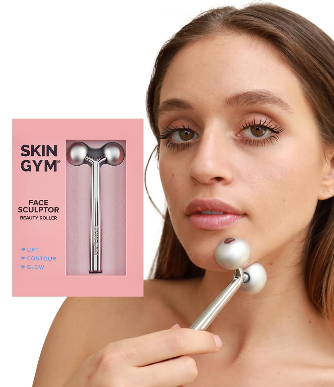 Skin Gym Face Sculptor Beauty Roller - Stainless Steel Face Roller Massager Tool For Wrinkles And Lifting, Anti Aging Facial Rol