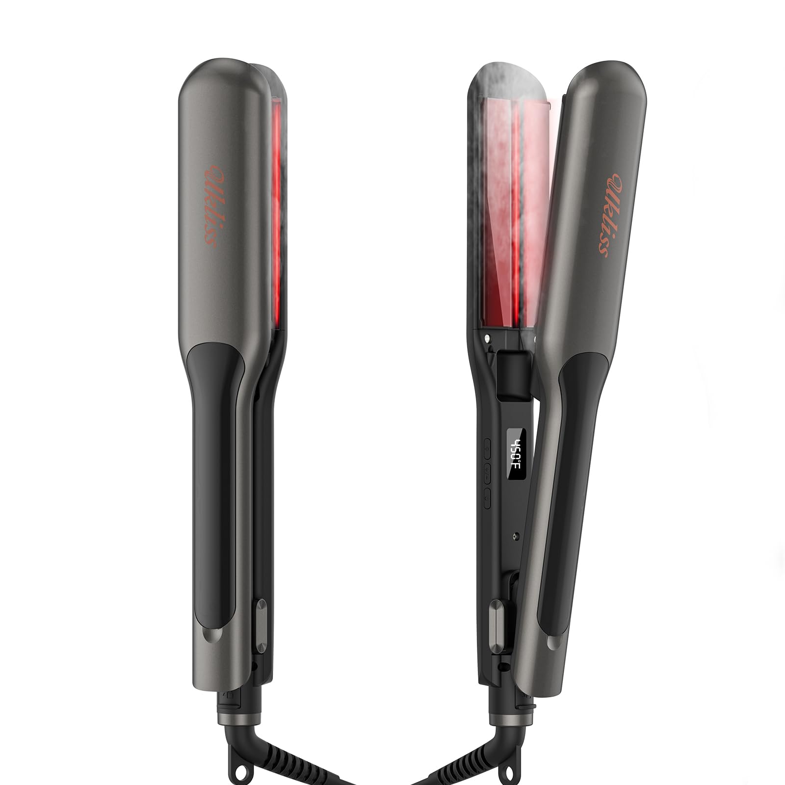 UKLISS 2 Wide Hair Straightener Professional Steam Flat Iron