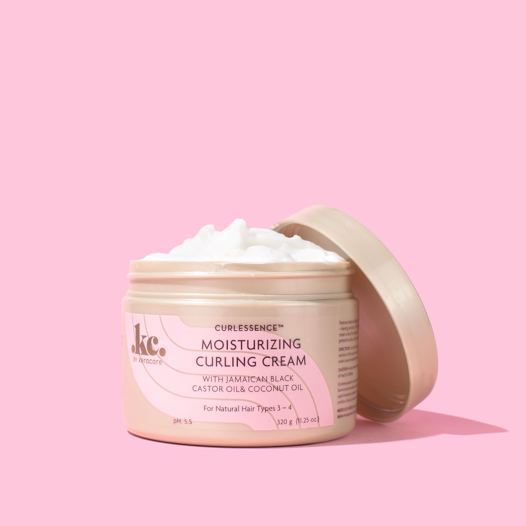Keracare Curlessence Moisturizing Coconut Curling Cream - With Jamaican Black Castor Oil & Coconut Oil - For Curly Hair - Silico