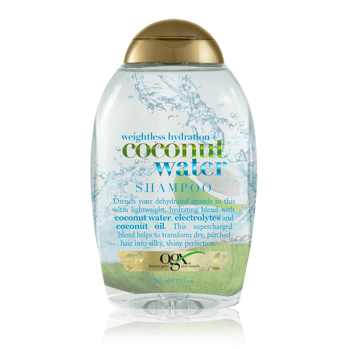 Ogx Weightless Hydration + Coconut Water Shampoo, 13 Ounce Bottle, , Lightweight Hydrating Formula Sulfate-Free Surfactants