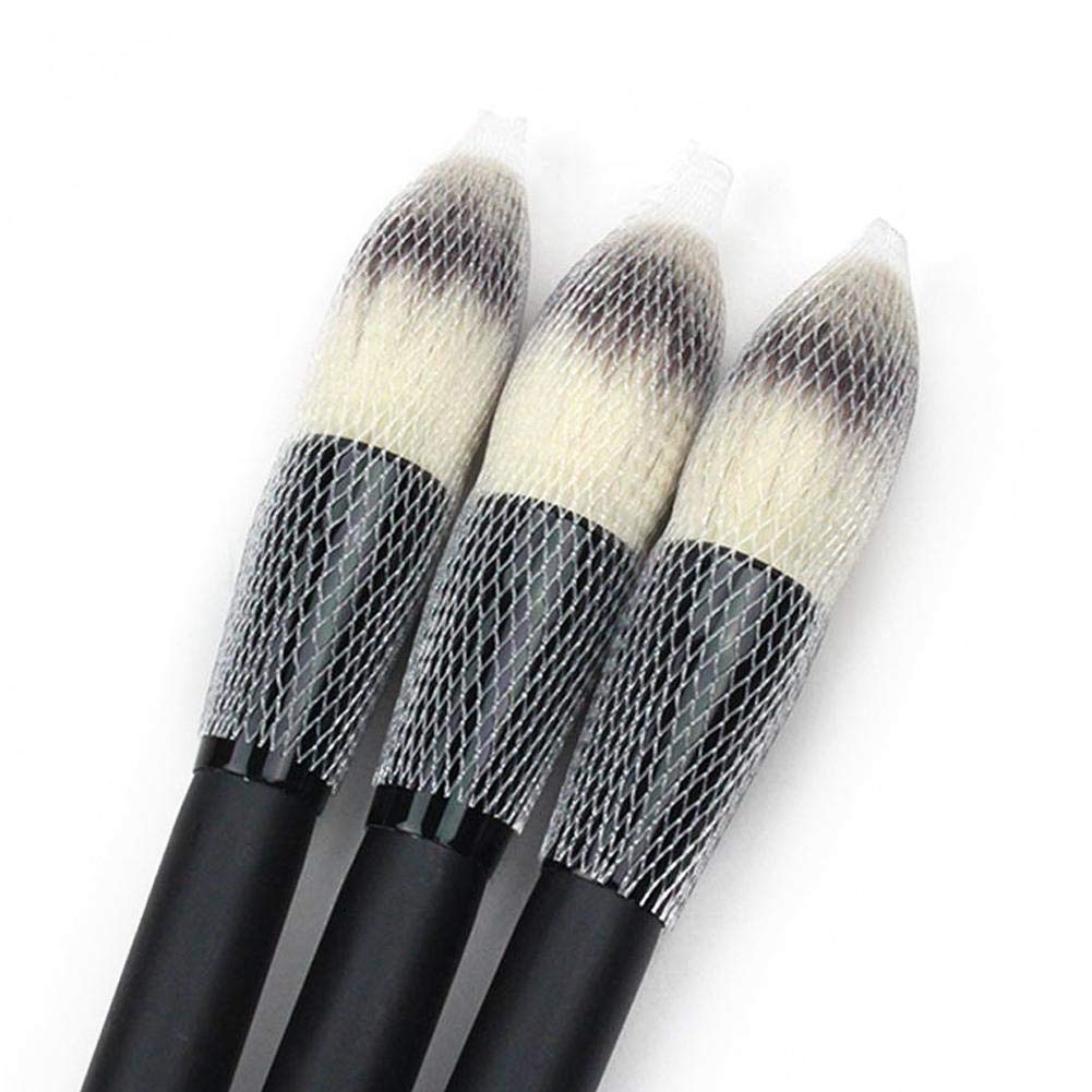 100Pcs Makeup Brushes Pen Guard Protector Set Reusable Expandable Mesh Cover, Makeup Brush Net Cosmetic Brush Mesh Protector Pro