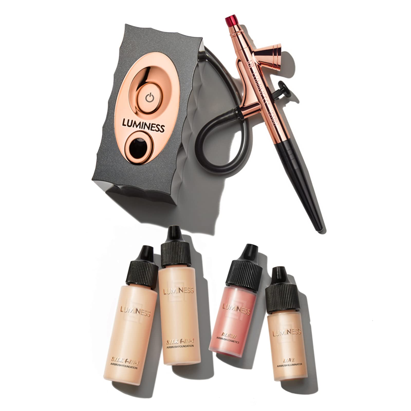 Luminess Air Icon Makeup Airbrush System and 4-Piece Foundation Starter Kit, Medium Coverage - Quick, Easy & Long Lasting Applic