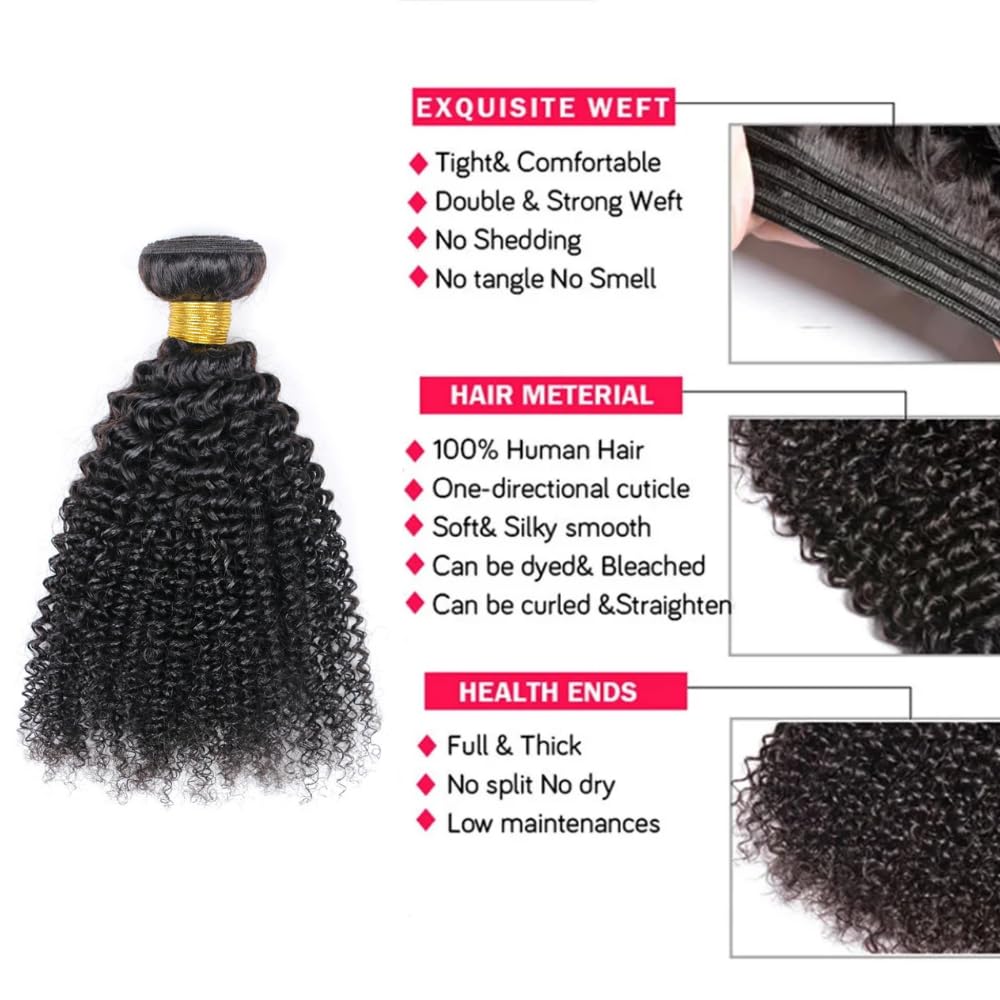 Afro Kinky Curly Human Hair 100% Unprocessed Brazilian One Bundle 10A Human Hair 12 Inch Curly Virgin Weave Bundles Hair Extensi