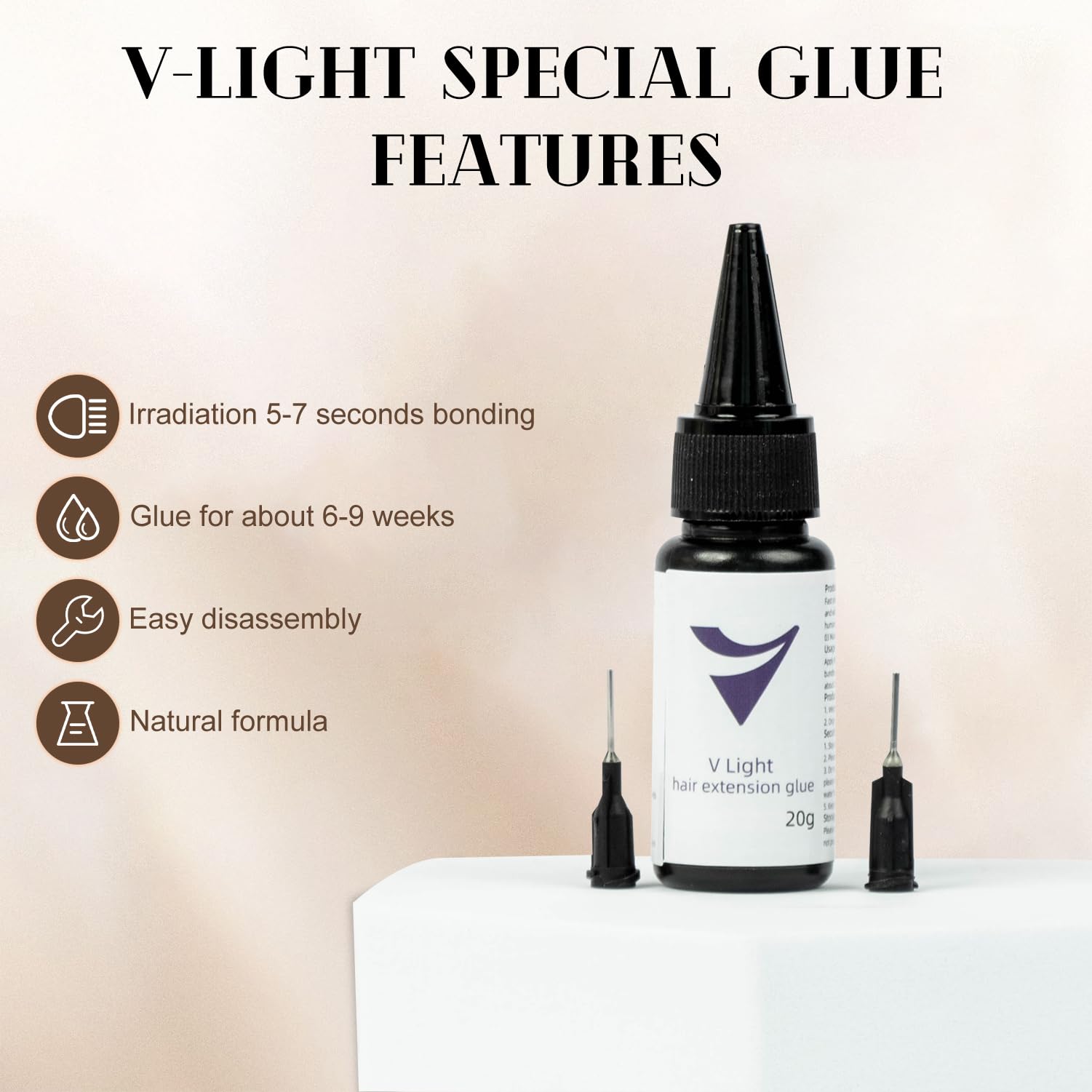 V Light Hair Extensions Kit (Machine Set) V-Light Extension Machine V-Light Extension Remover Machine .V-Light Glue 20G * 3 Wig