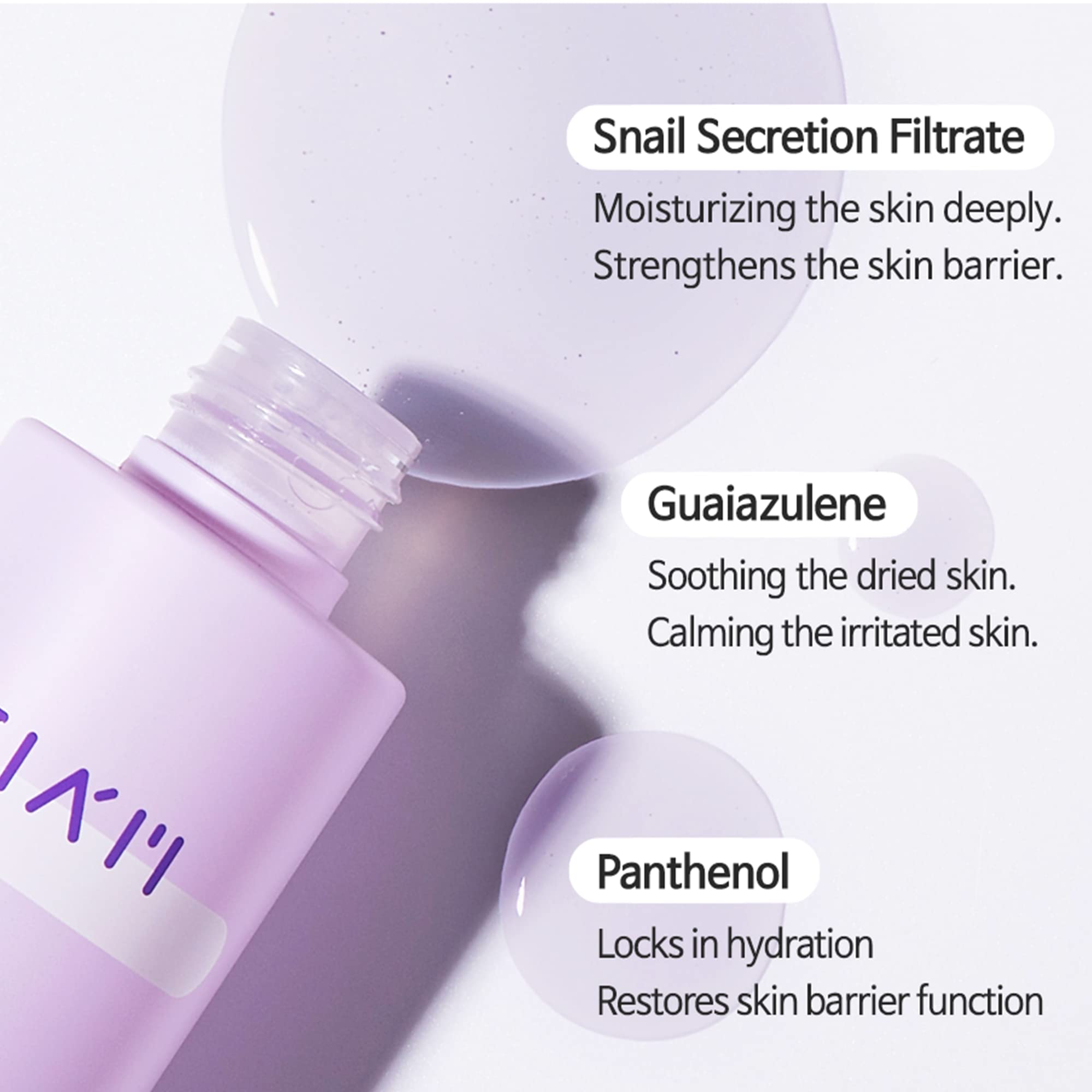 Tiam Snail & Azulene Water Essence, Snail Essence,Snail Essence, Hydrating Toner For Face With Snail Secretion Filtrate, Repair