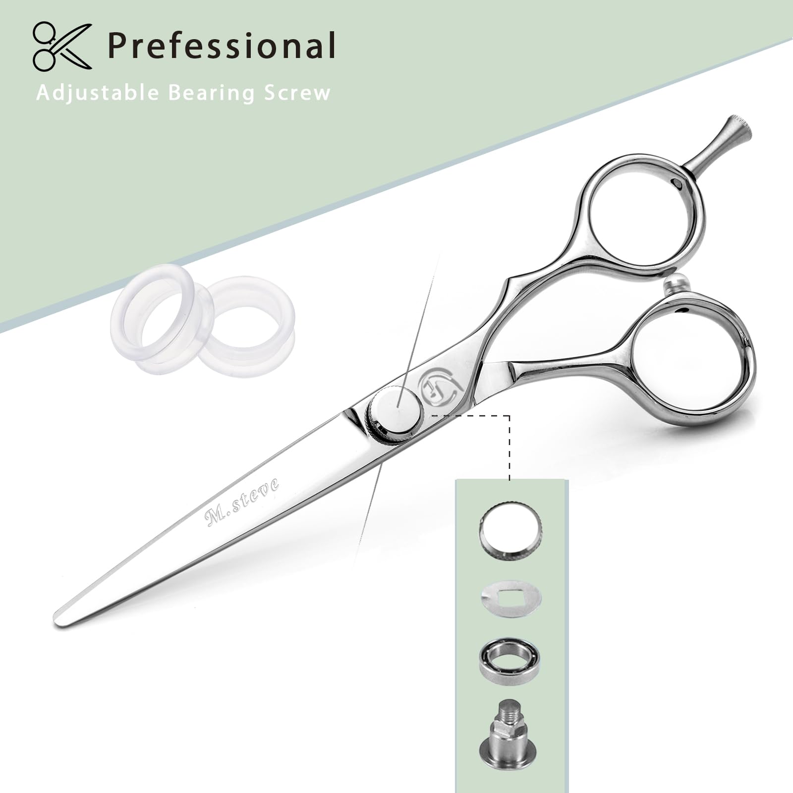 Hair Cutting Scissors 6.5'',Tijeras De Peluqueria Profesional With Premium Stainless Steel, Extremely Very Sharp Barber Scissors