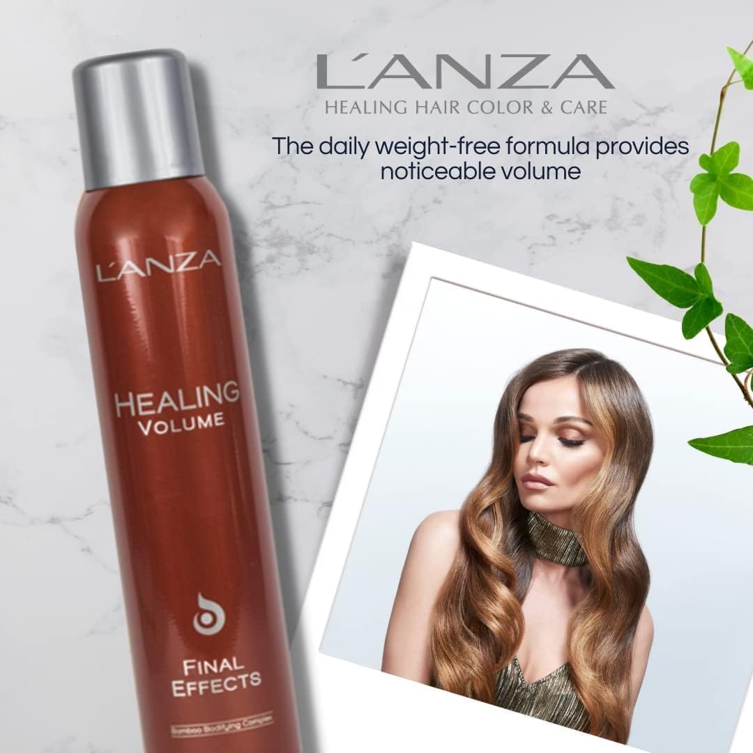 L'Anza Healing Volume Final Effects Hair Spray With Strong Hold Effect, Boosts Shine, Volume, And Thickness For Fine And Flat Ha