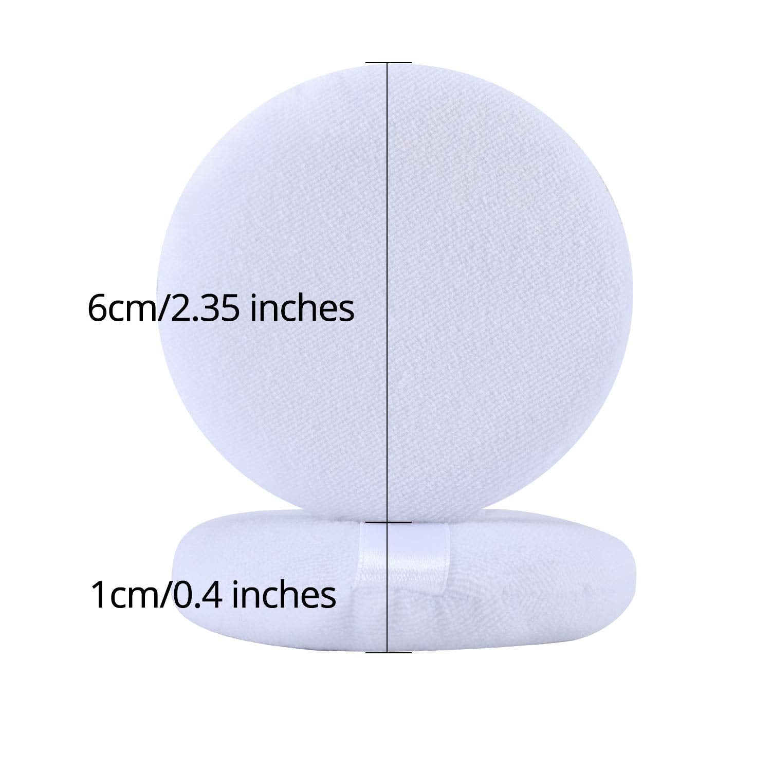 Senkary 8 Pack Face Powder Puffs Soft Cotton Makeup Powder Pads For Loose Powder, Setting Powder, Body Powder (2.36 Inch, White)