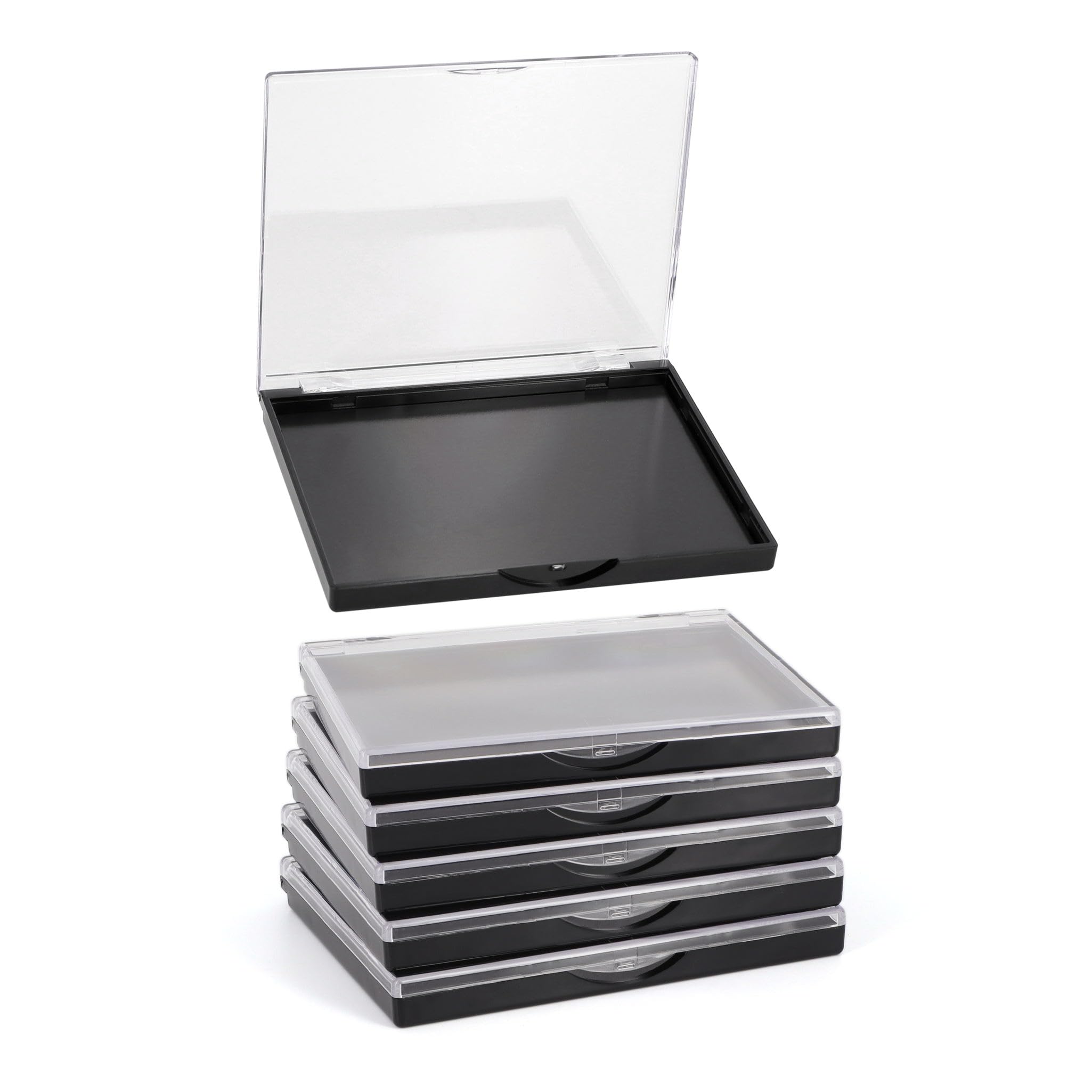 Ajltpa Magnetic Makeup Palette With Clear Top, 5 Pack Empty Eyeshadow Palettes Depots Travel Storage Box For Diy Cosmetics Bronz