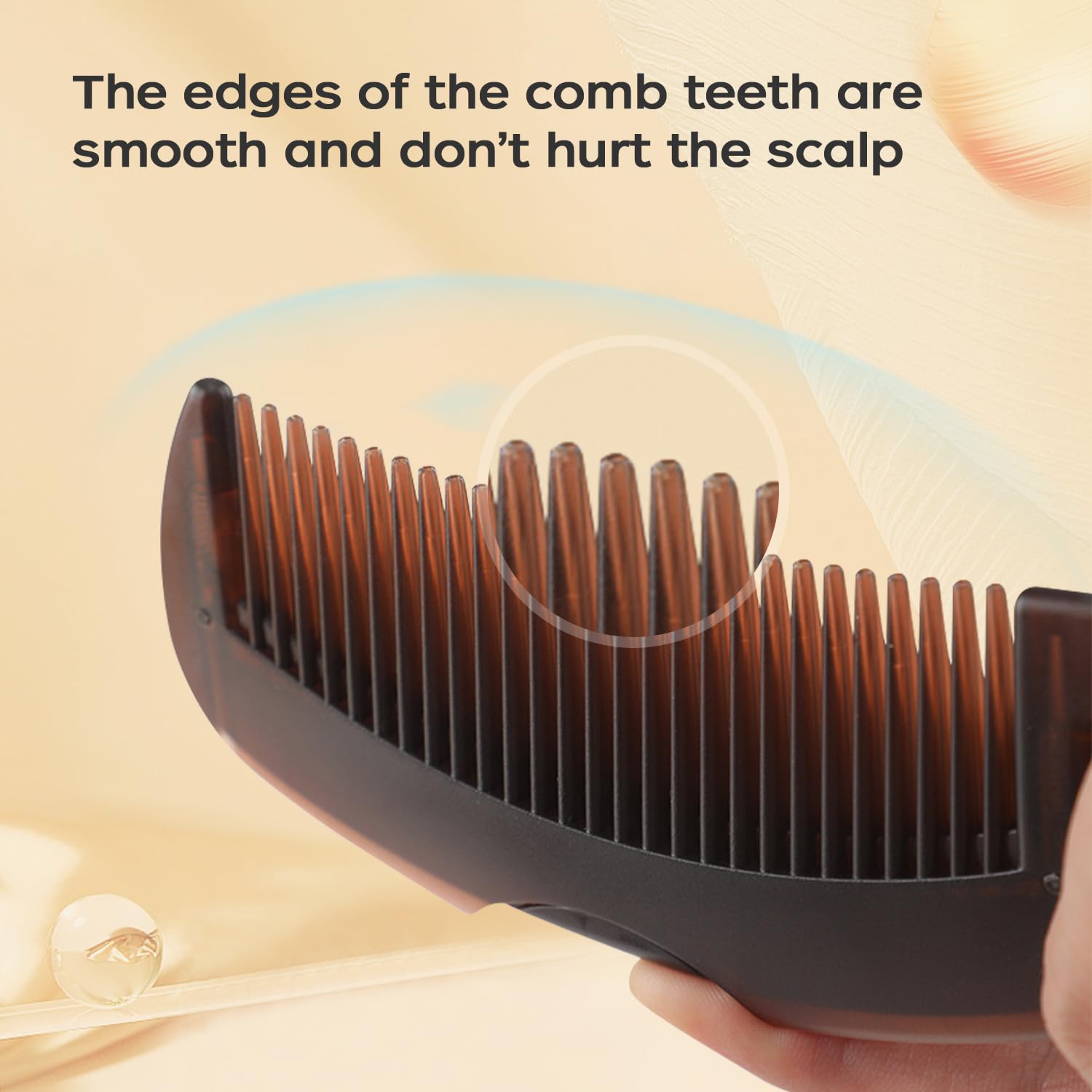 Dandruff Comb Self-Cleaning, Scalp Care Massage Energy Comb, Plastic Wide Hollow Tooth Button Comb For Scalp Exfoliation With Gu