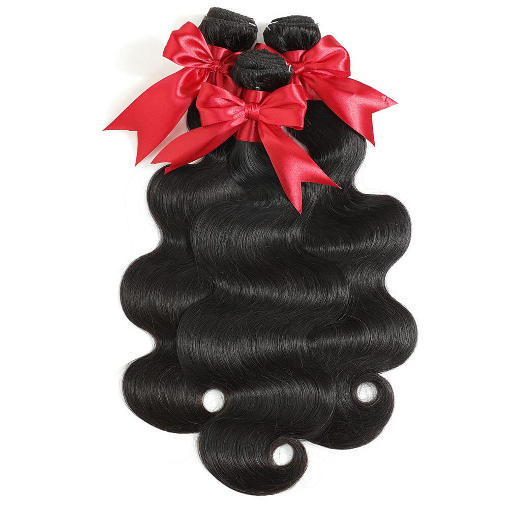 10A Brazilian Body Wave Bundles 18 20 22 Inch Human Hair Bundles 100% Unprocessed Virgin Hair Body Wave 3 Bundles Human Hair Wea