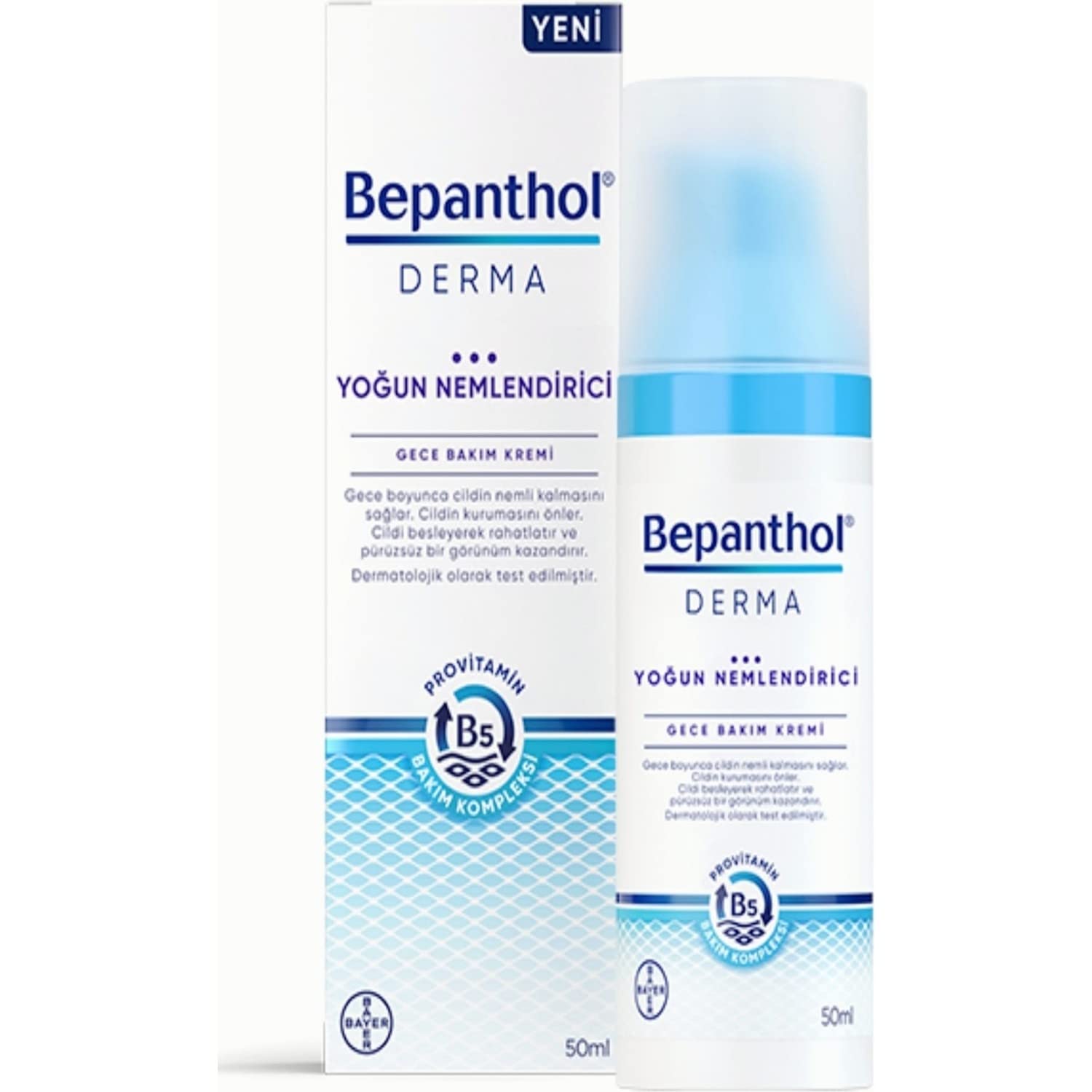 Bepanthol Derma Intensive Moisturizing-Night Face Care Cream-50 Ml