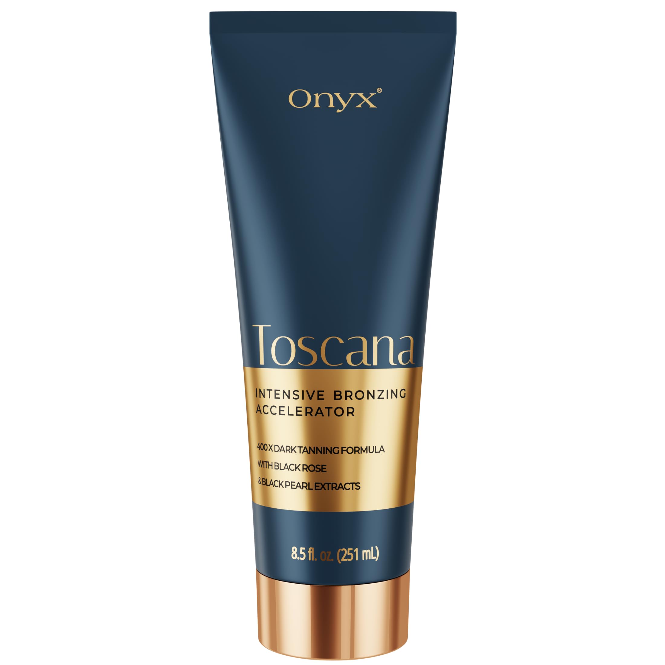 Onyx Toscana Bronzing Accelerator Lotion for Tanning Beds - DHA and Erythrulose Indoor Tanning Bed Bronzer - Dark Tan Bronzer wi