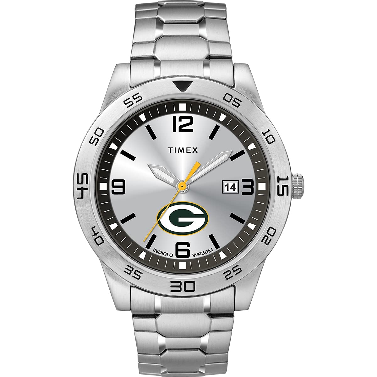 Timex Tribute Men's NFL Citation 42mm Watch - Green Bay Packers with Stainless Steel Expansion Band