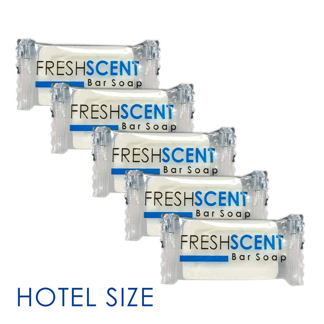 Freshscent 1.0 Oz Bar Soap (100 Pack) Hotel Travel Size, Individually Wrapped, Vegetable Based, Bulk Amenities And Toiletries Fo
