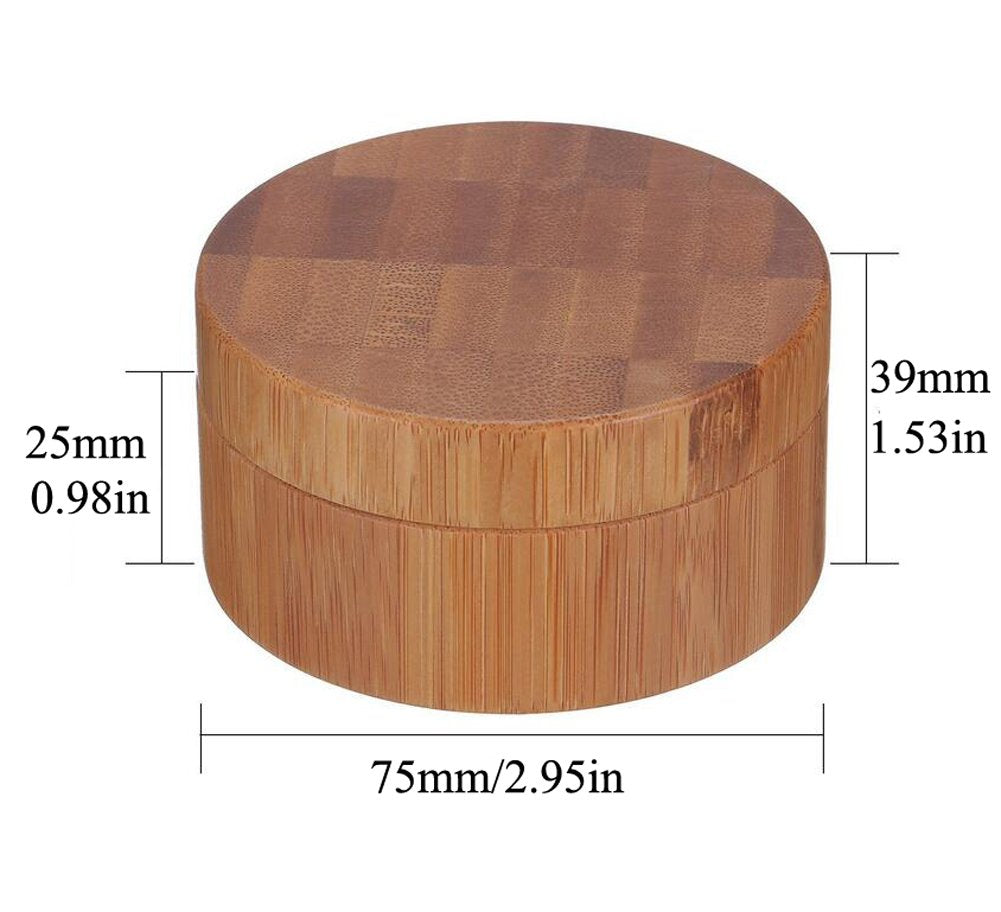30G(30Ml)/1Oz Empty Bamboo Appearance Loose Powder Cosmetic Jars Makeup Storage Case Box Holder Container With Plastic Sifter An