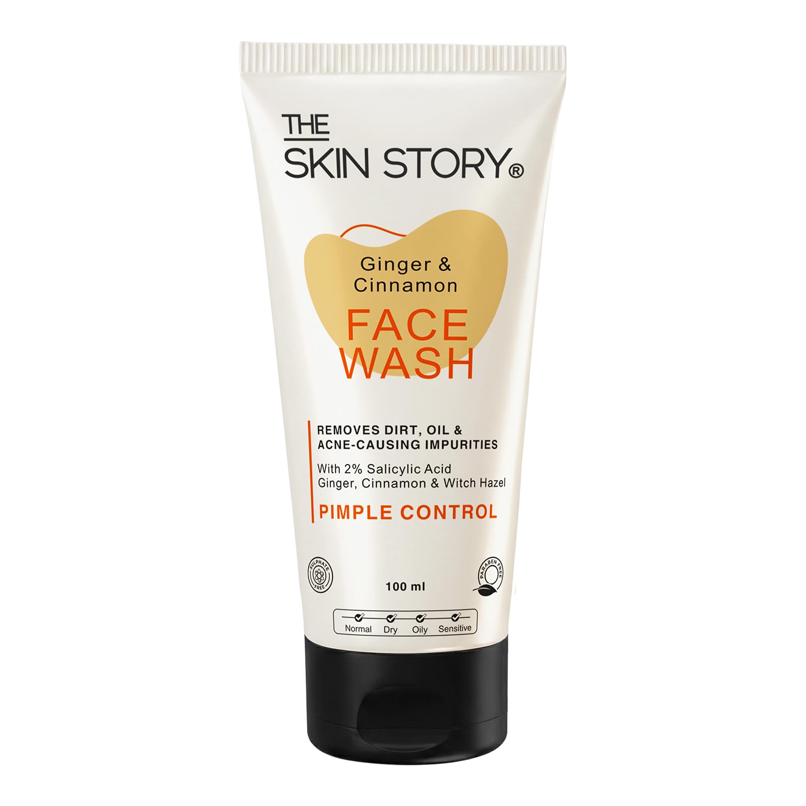 The Skin Story Pimple Control Face Wash Ginger, Cinnamon Removes Germs, Reduces Dark Spots, And Minimizes Pores With Witch Hazel