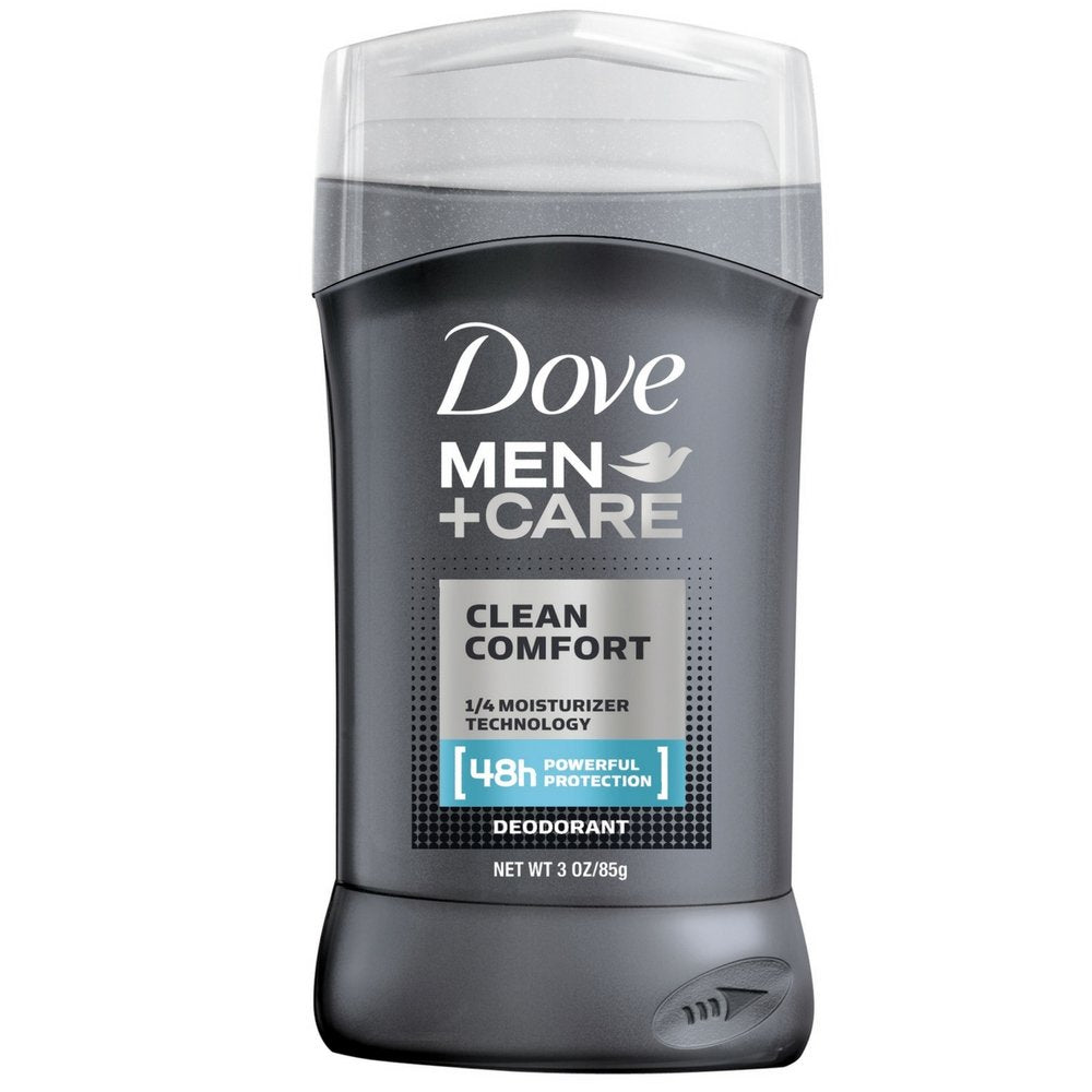Dove Men+Care 48 Hour Odor Protection Deodorant Stick, Clean Comfort, 3 Count