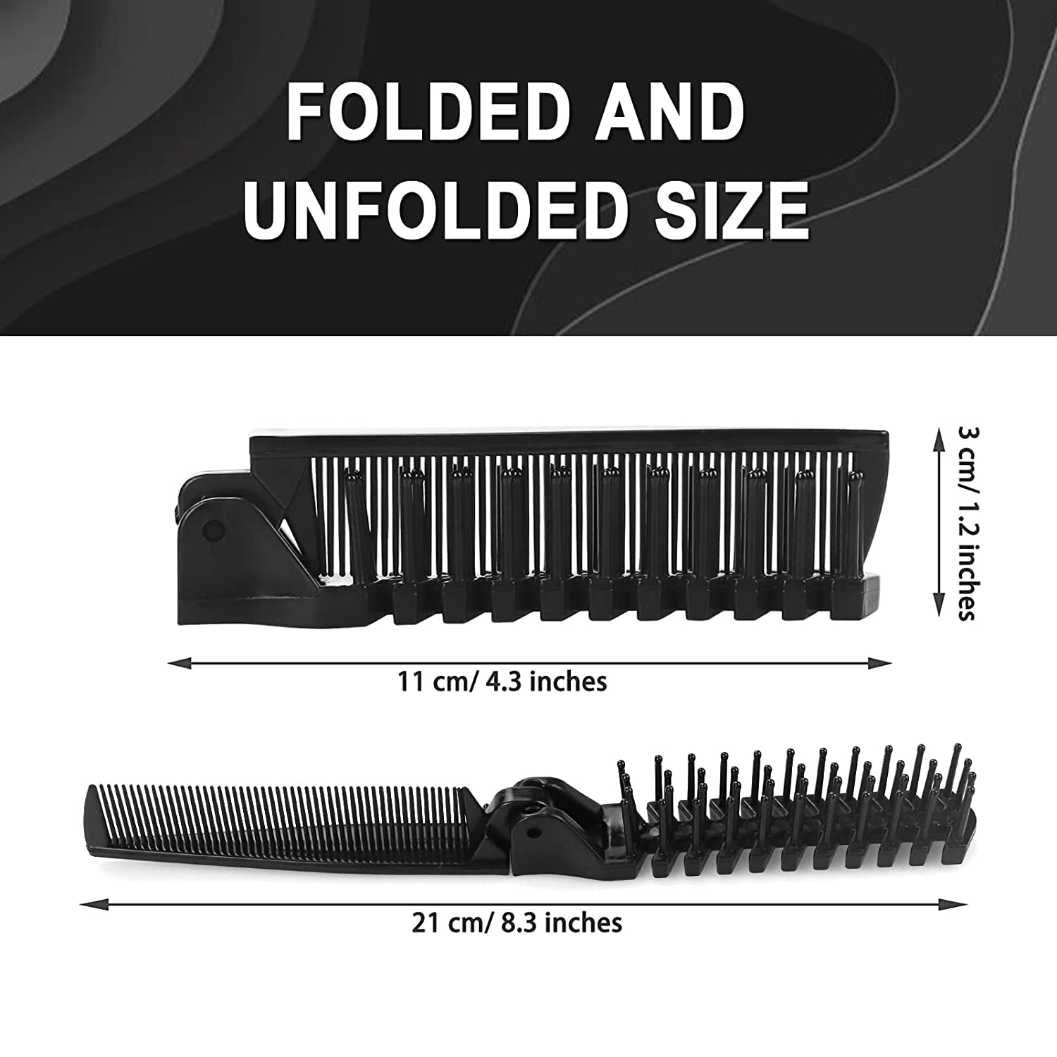 10 Pack Portable Travel Folding Comb And Brush Combo Compact Foldable Hair Brush Pocket Size Comb Double Headed For Women Men Ma