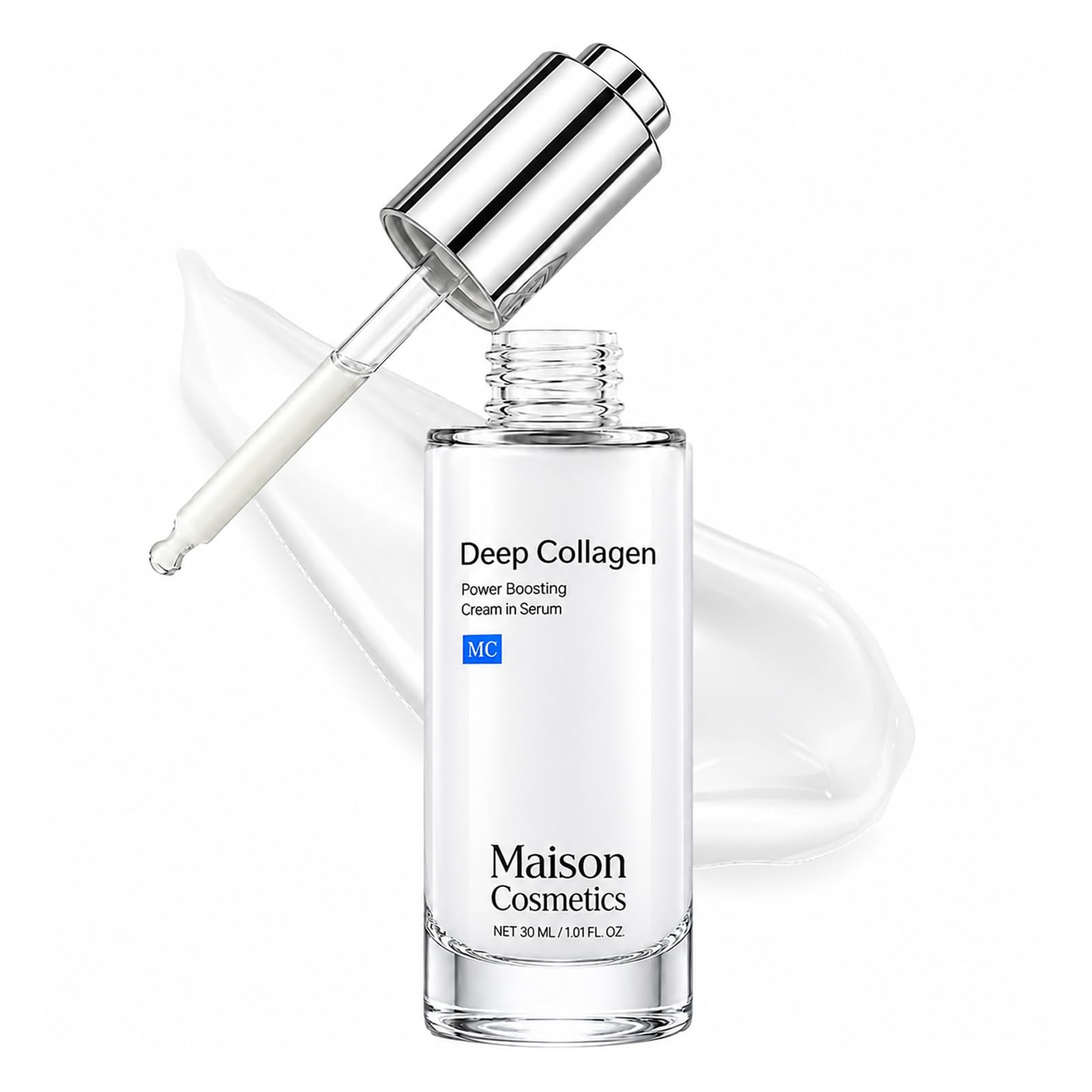 OLAVITA Maison Cosmetics Collagen Volufiline Serum, Korean Skin Care with Hydrolyzed Collagen, Hyaluronic Acid & Vitamin E, Hydr