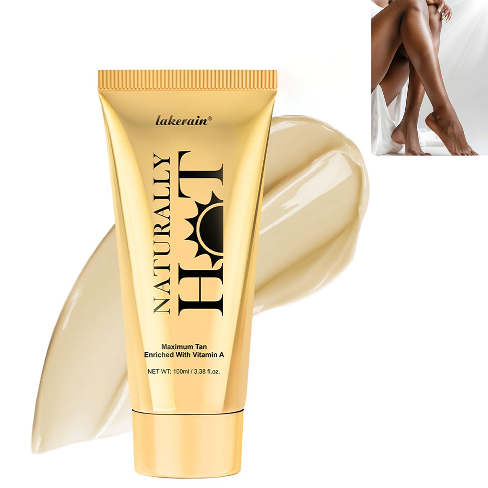 YIBABY Natural Glow Instant Sun Tanning Moisturizer, Fast MelaninBoost Accelerator for NaturalLooking Color Bronzer Tan, NonS
