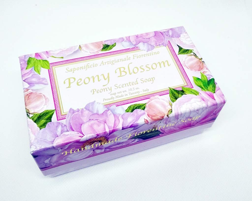 Saponificio Artigianale Fiorentino Peony Blossom Soap 300gr (10.5 oz) - Made in Italy